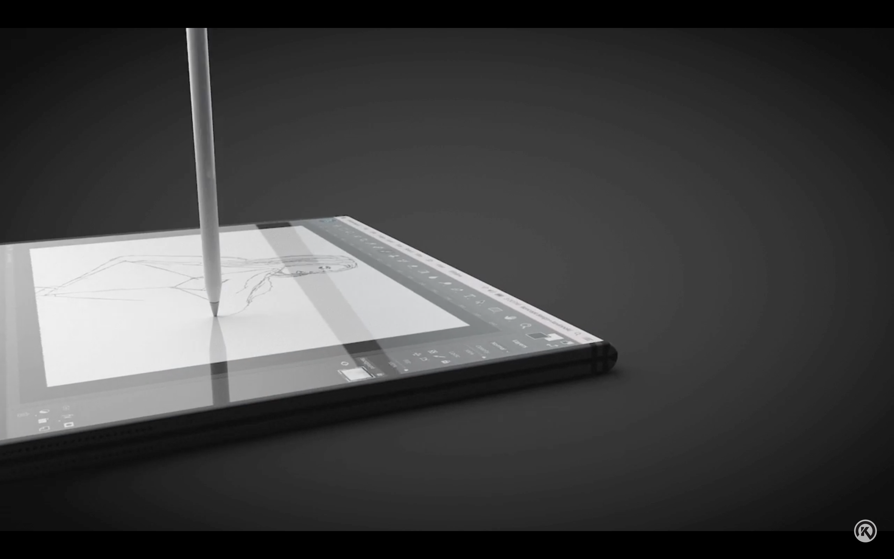 stylus on drawing tablet