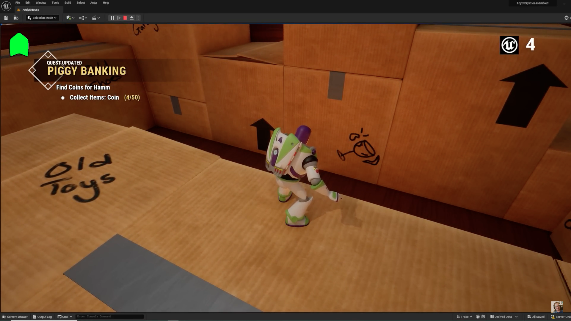 video game character on boxes