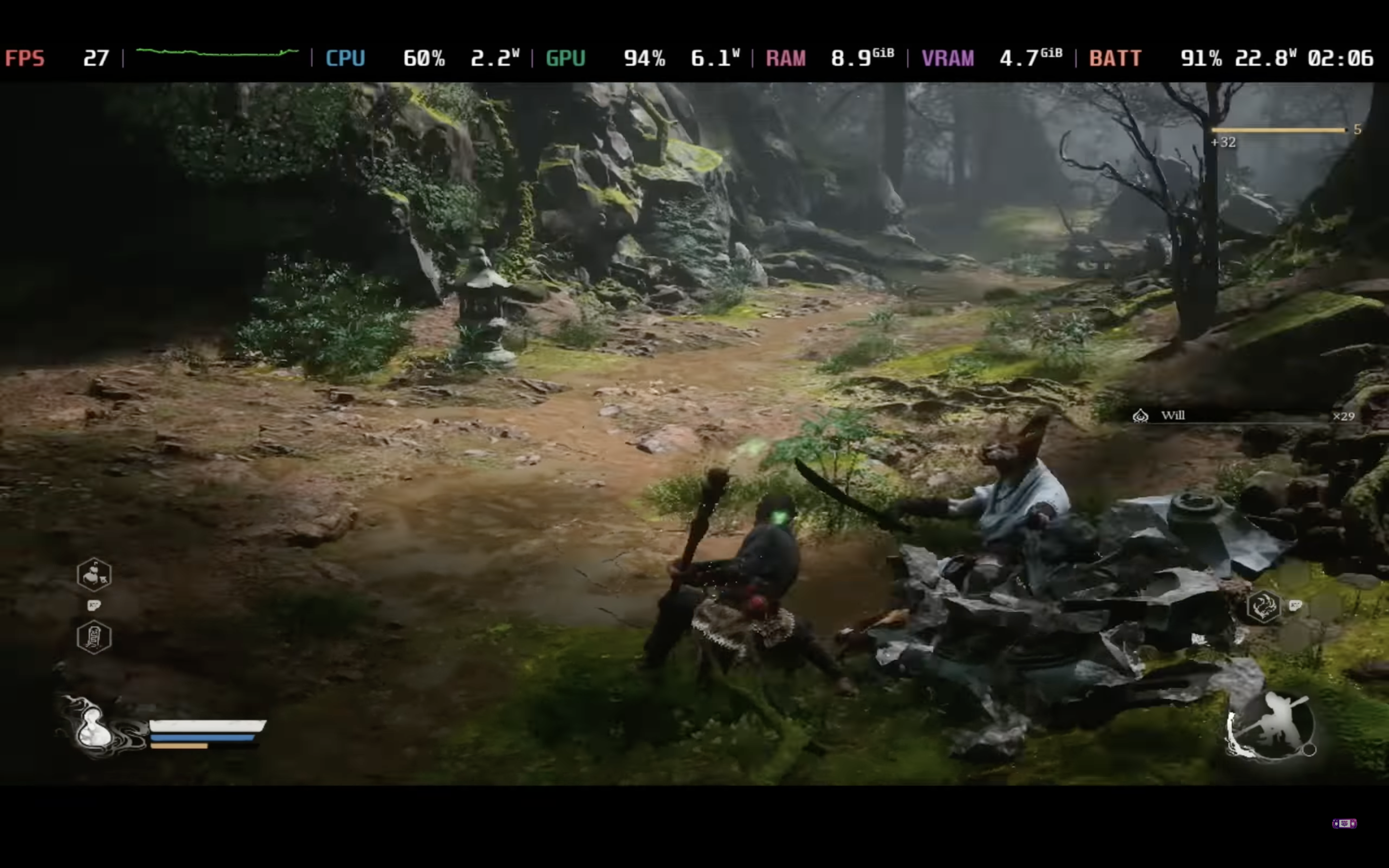 video game forest scene