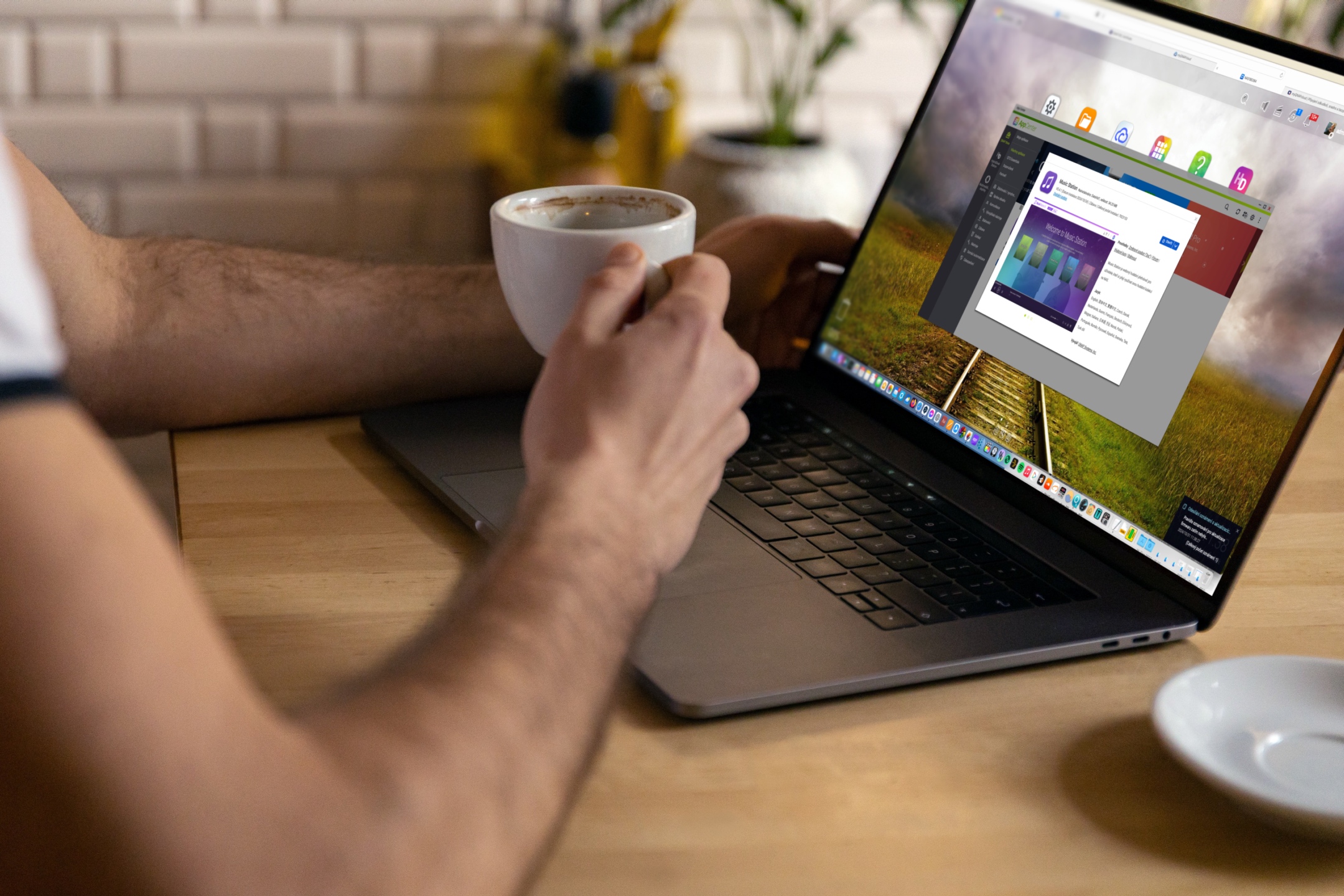 Cofee MacBook Remote Control NAS QTS Music Station