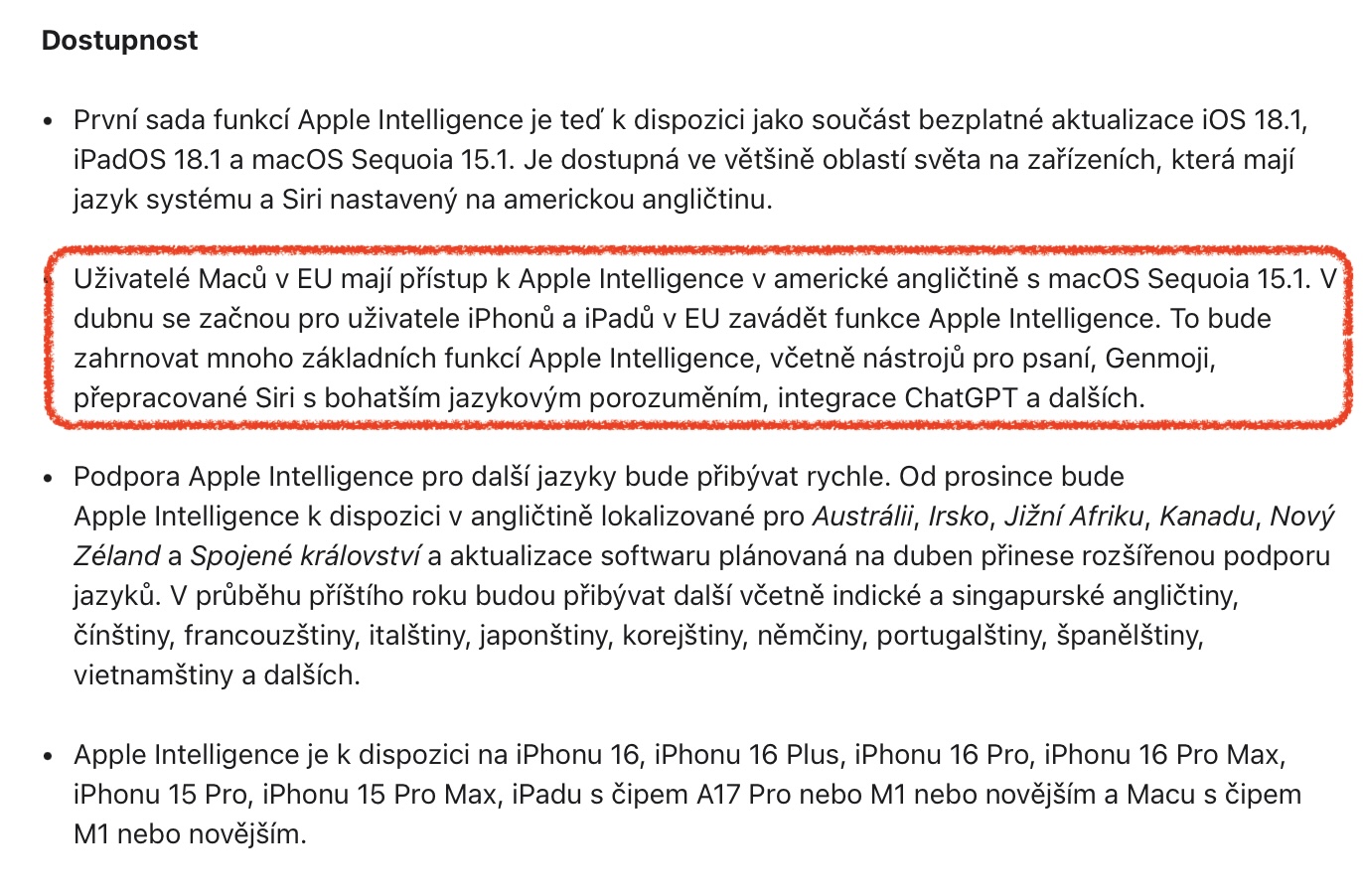 apple intelligence text