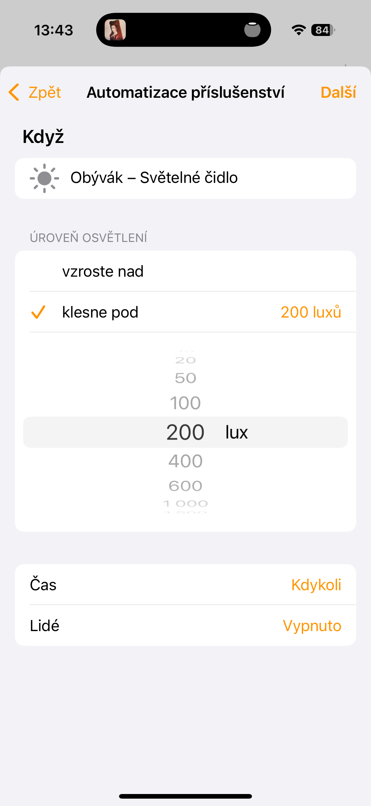 automation light level