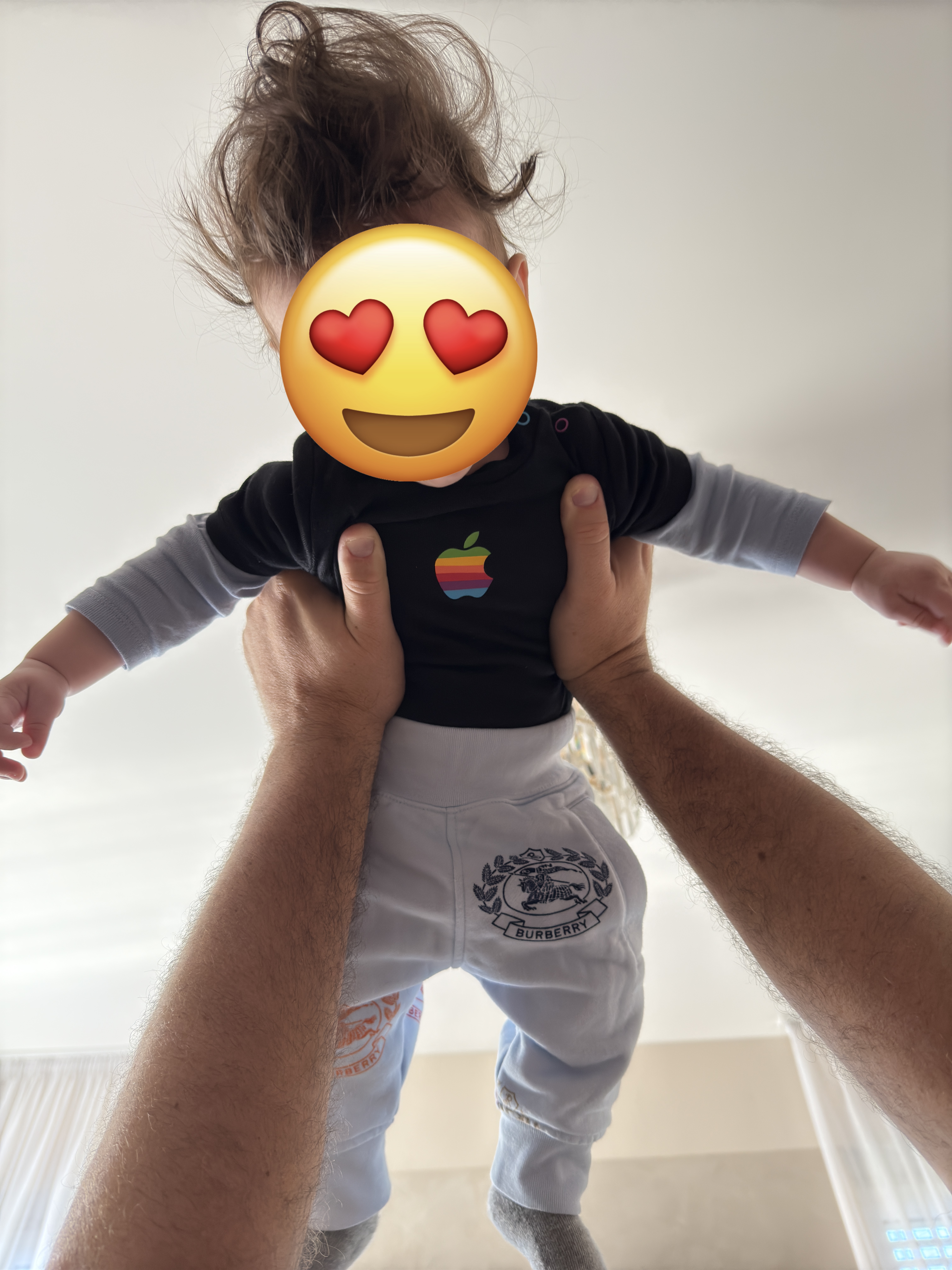 baby held up in air