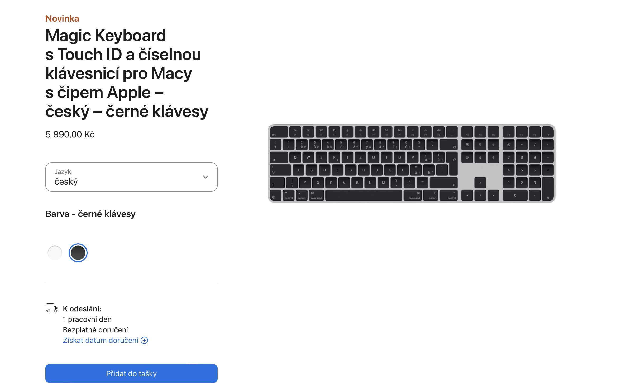 black magic keyboard touch id