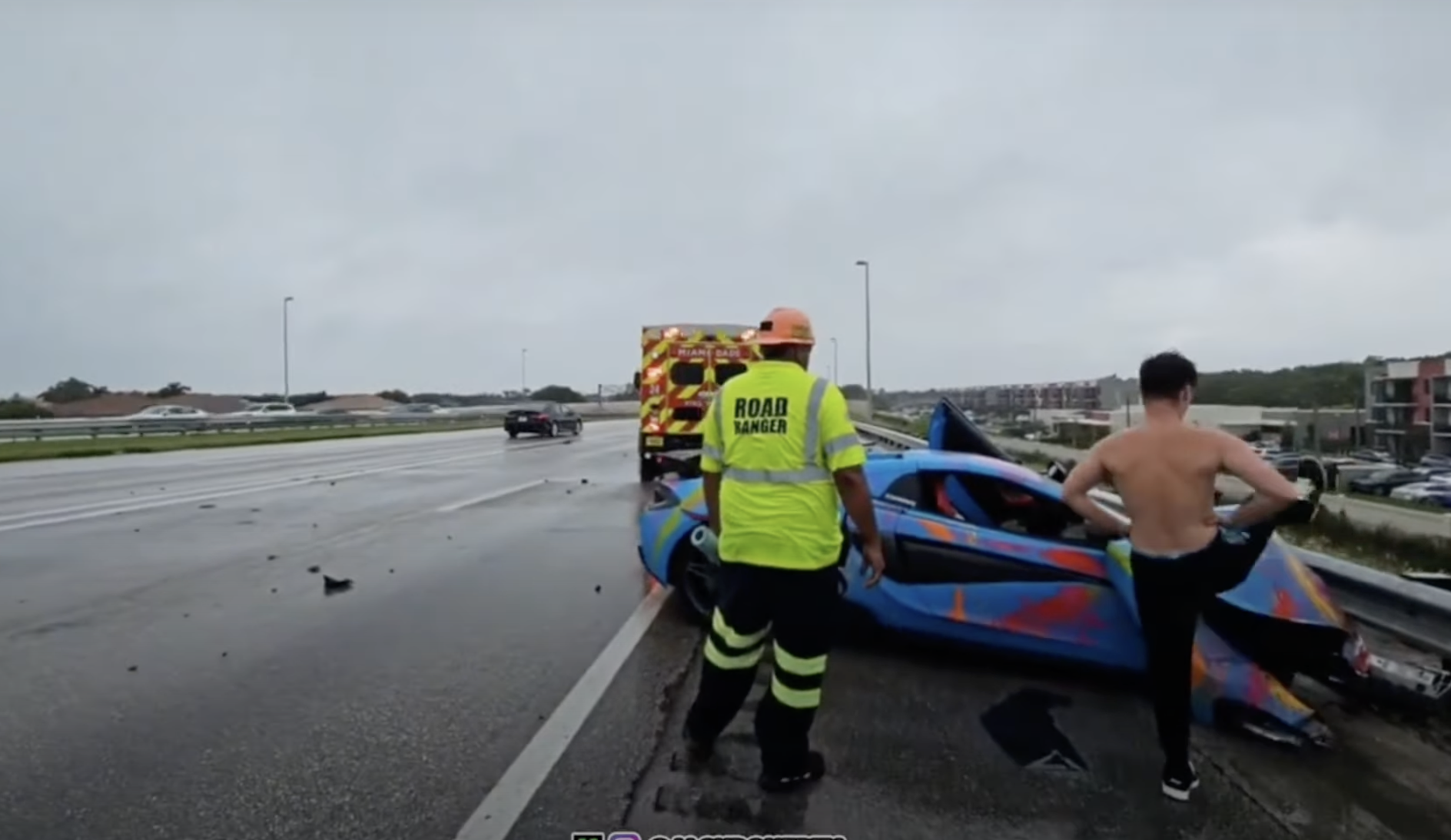 car accident on highway