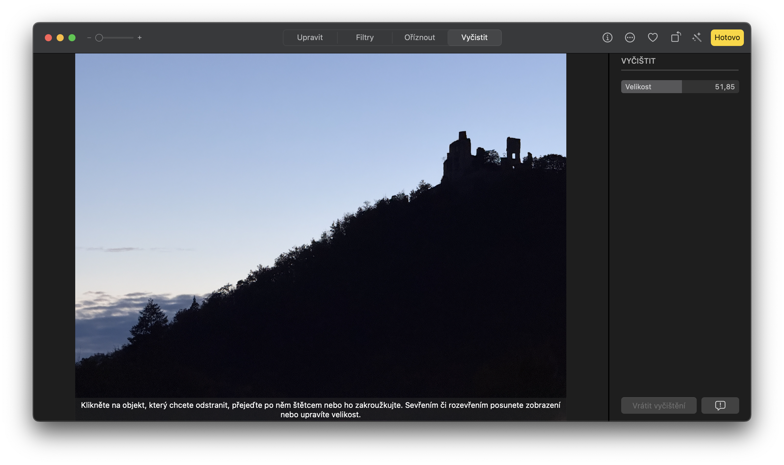 castle silhouette dusk