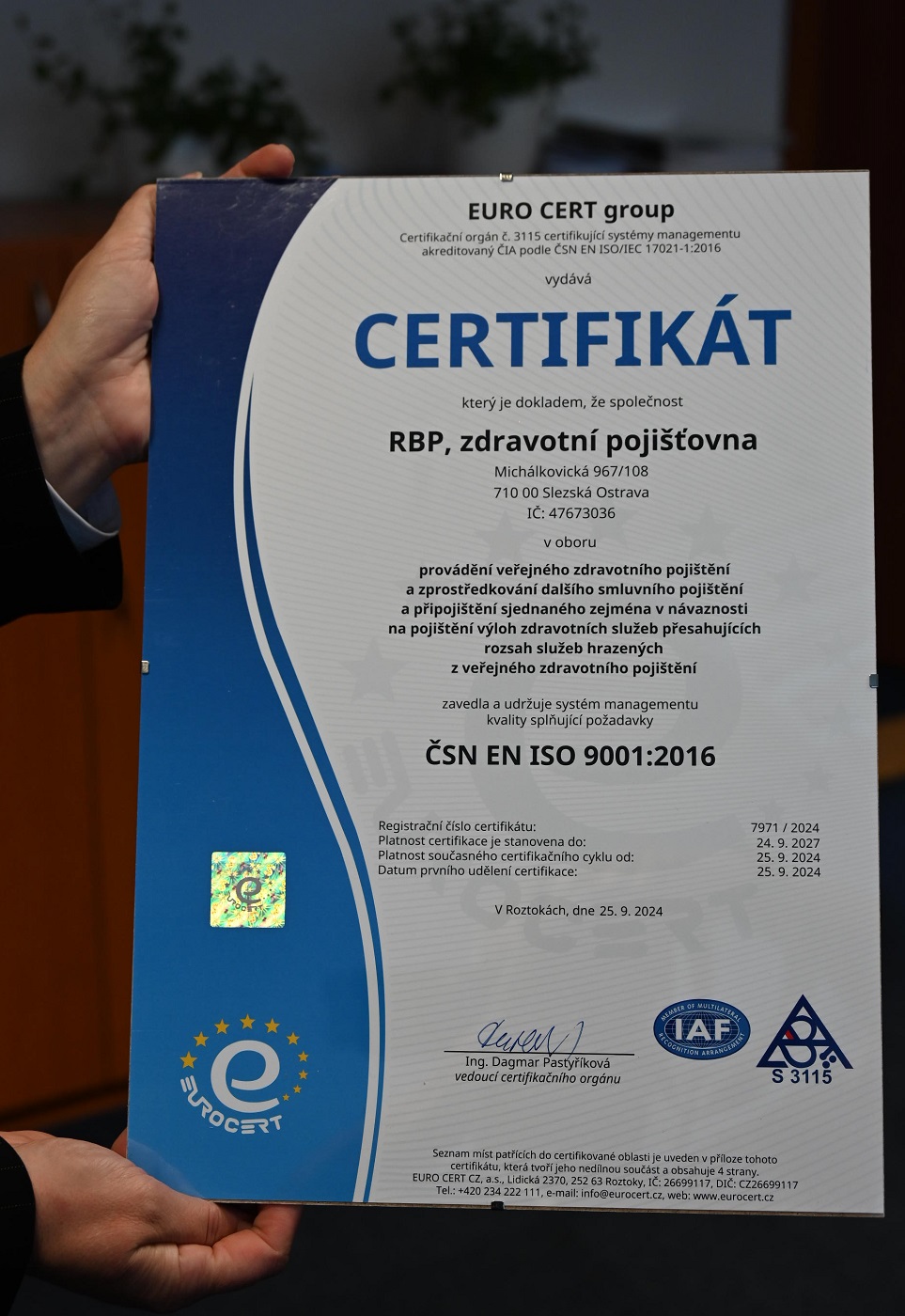 certifikát ISO