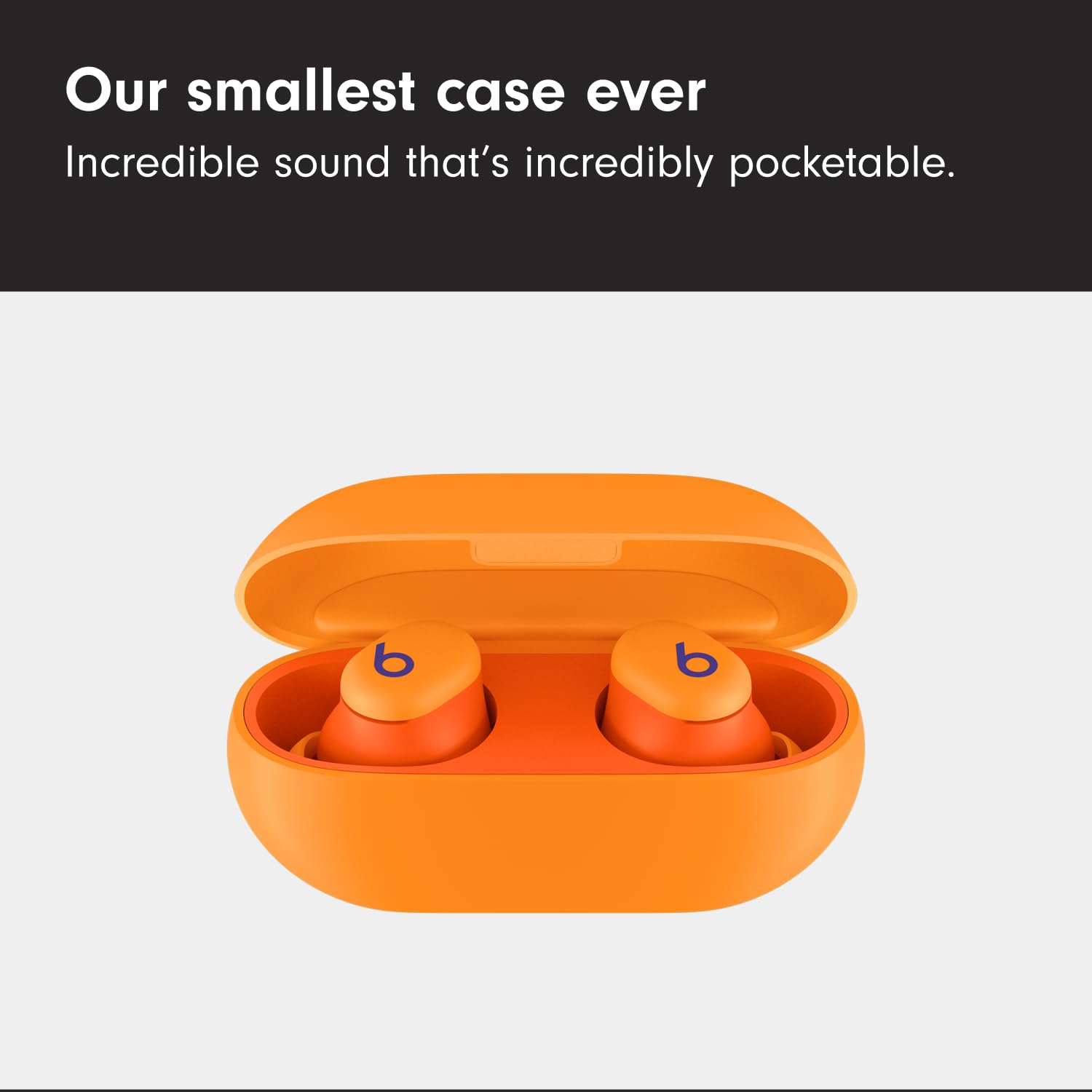 compact earbuds case open