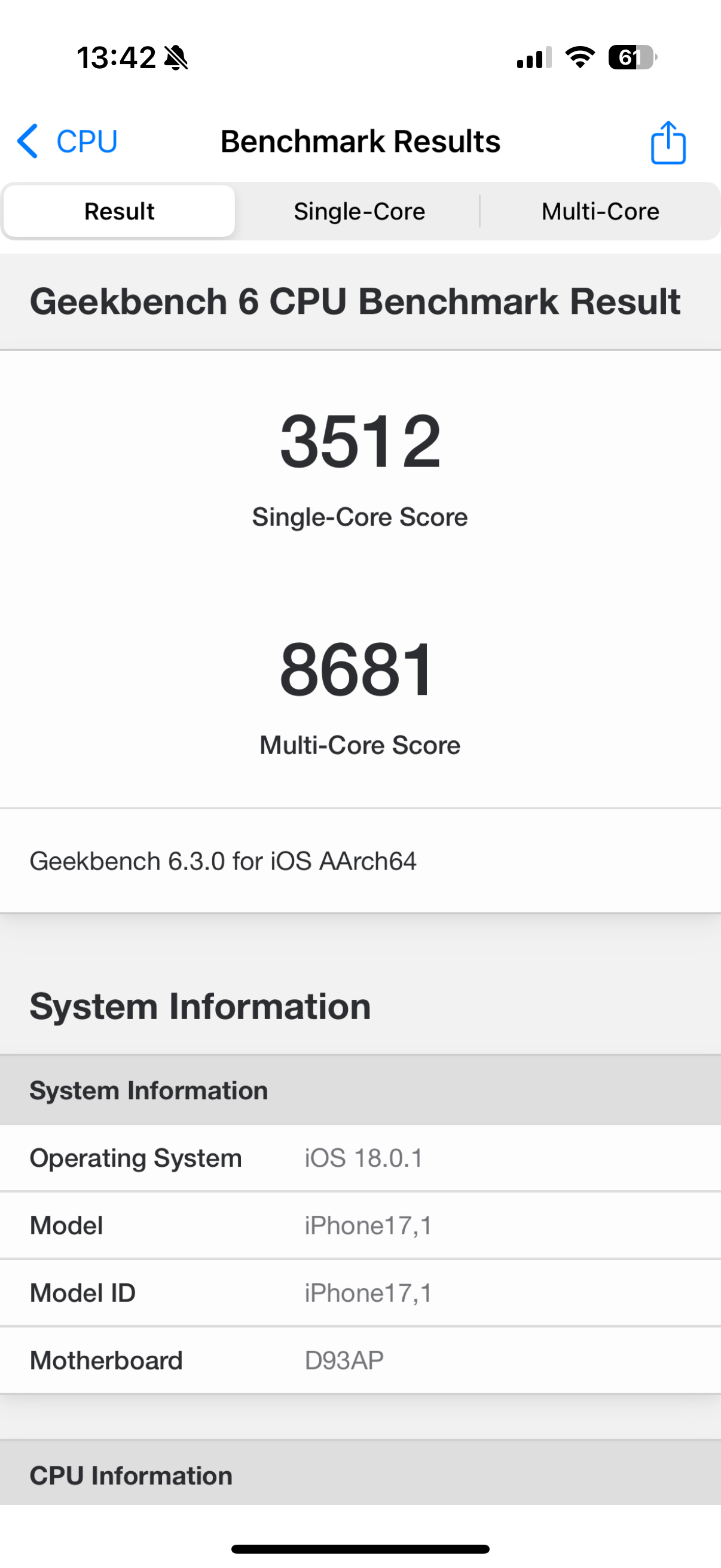 geekbench cpu benchmark
