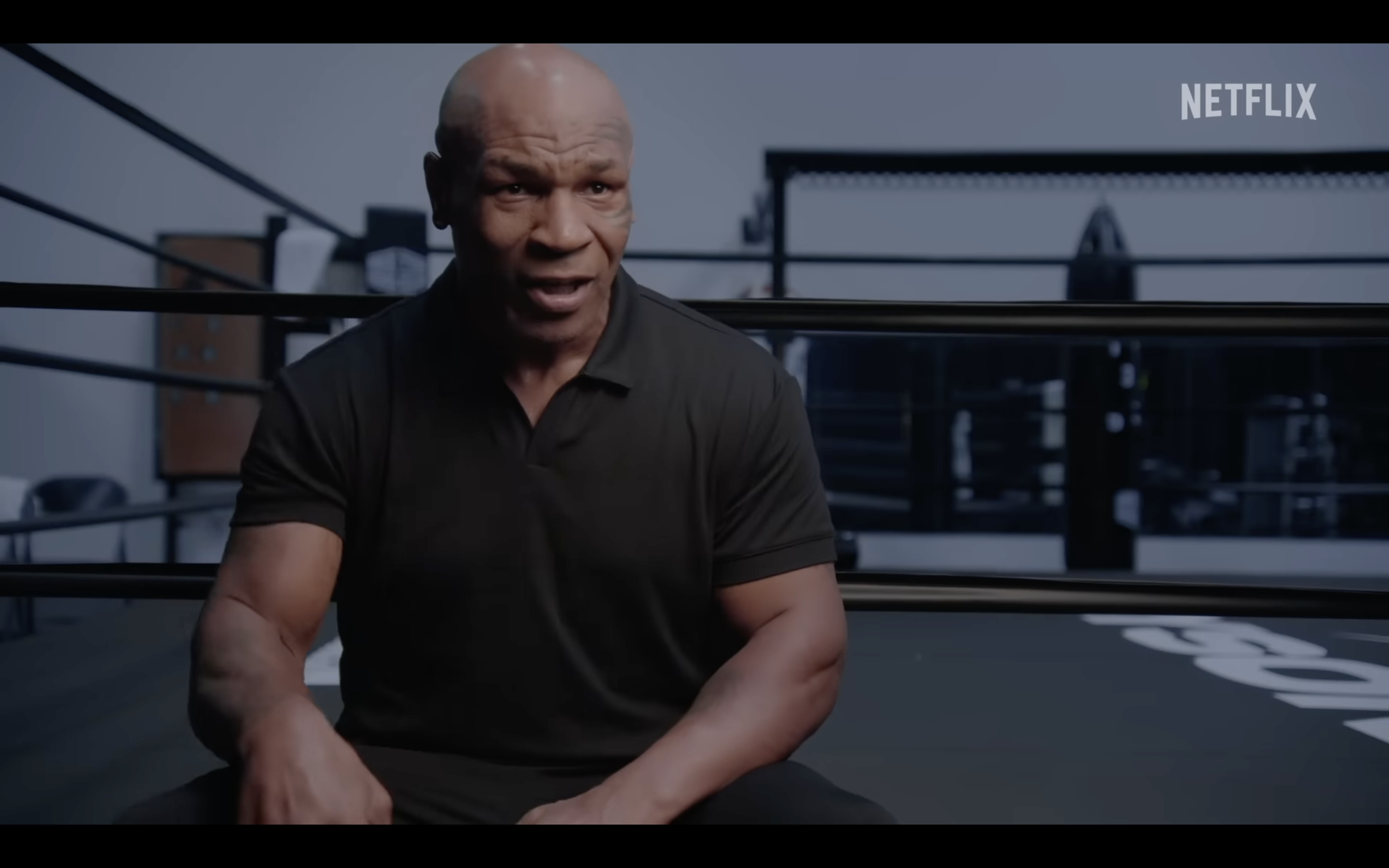 interview in boxing ring