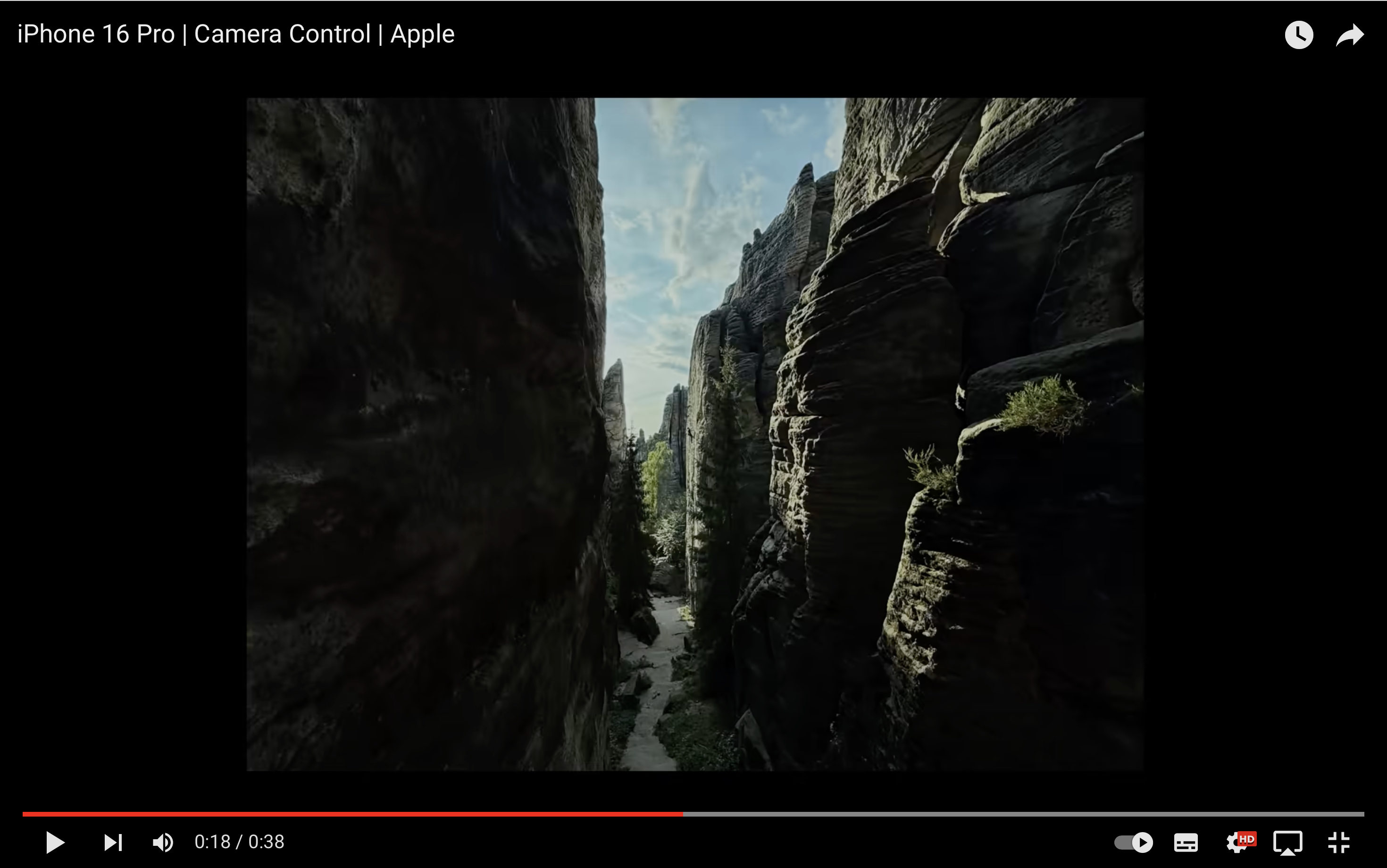 iphone camera control canyon view