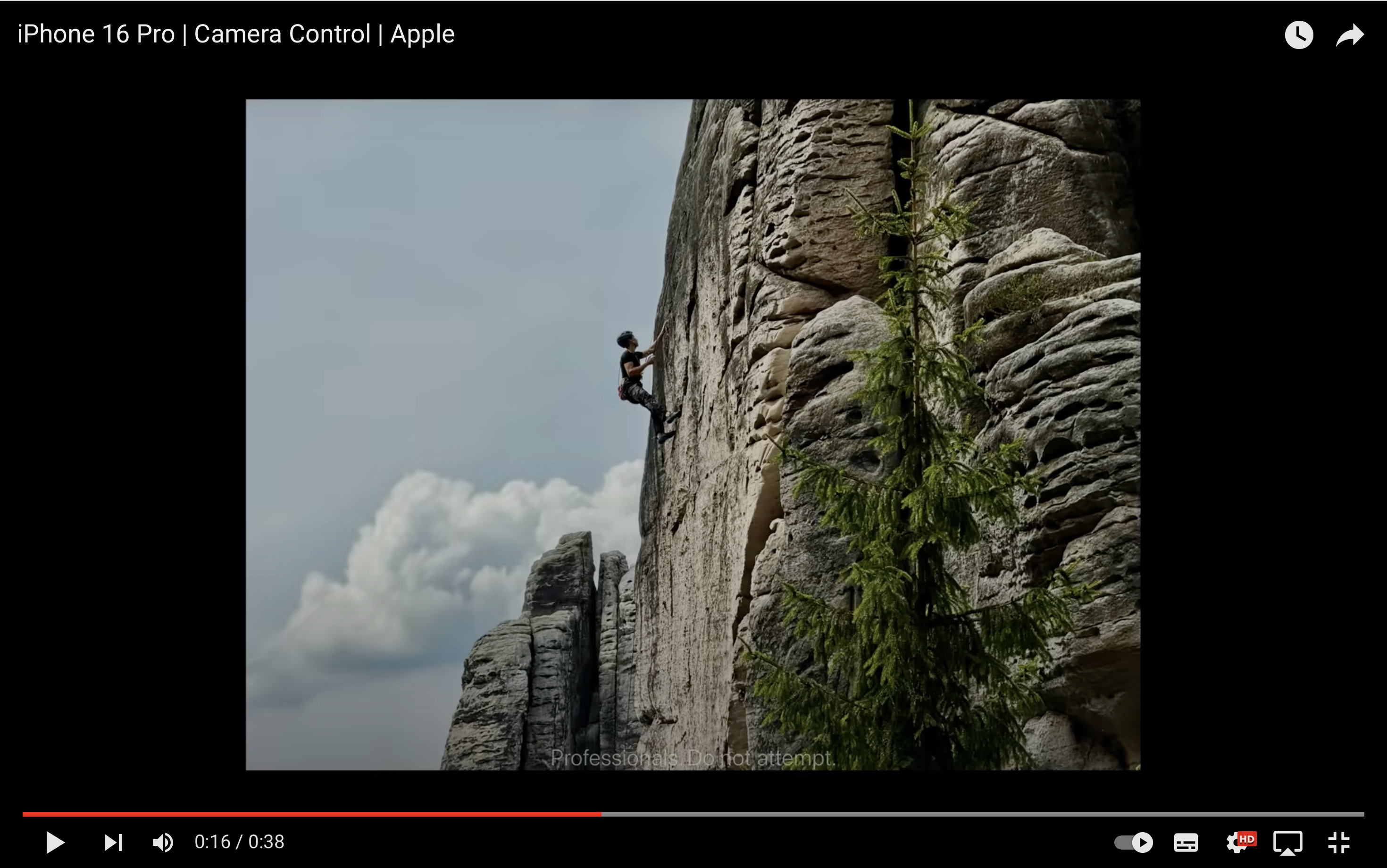 iphone camera control climber closeup