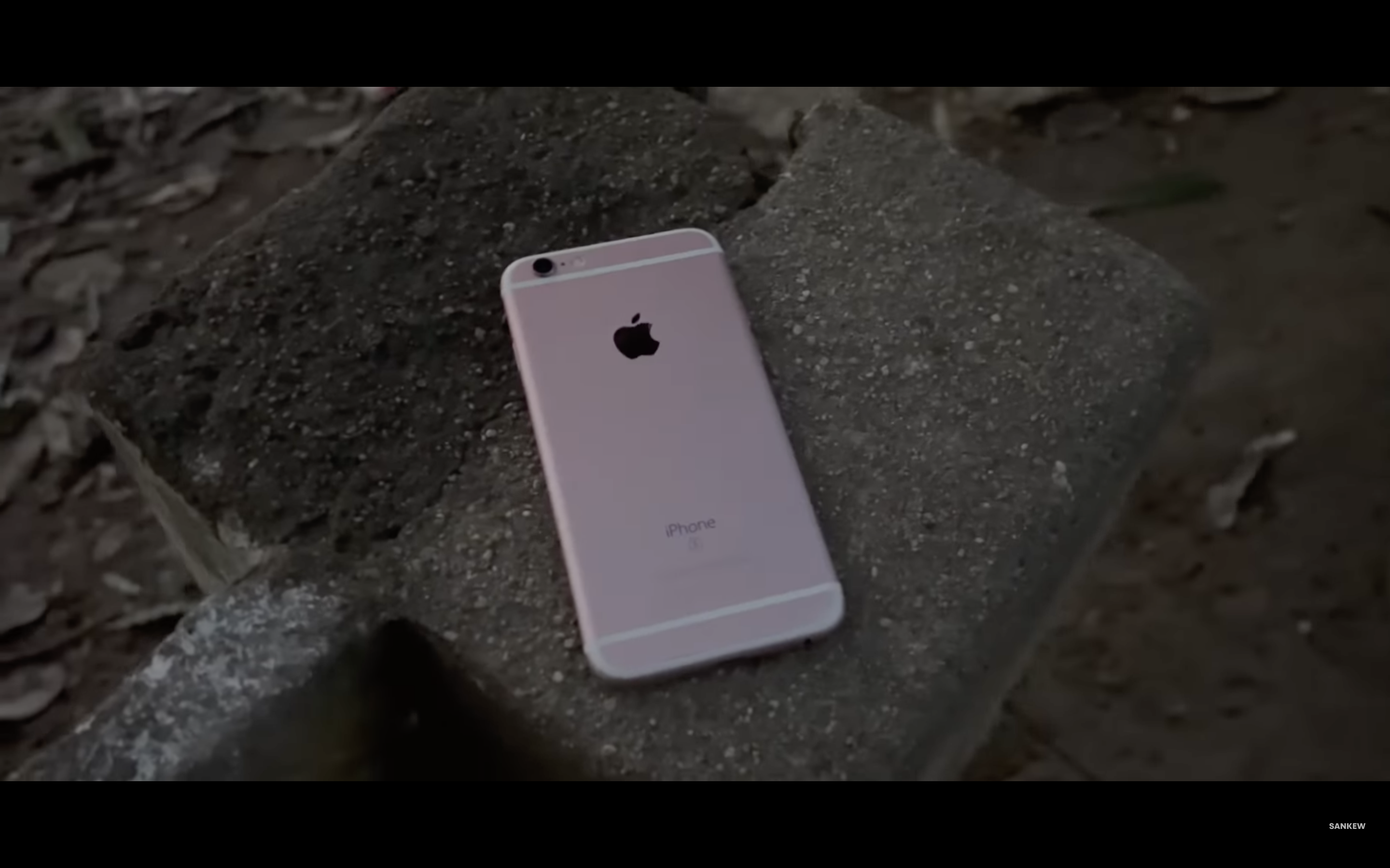 iphone on concrete