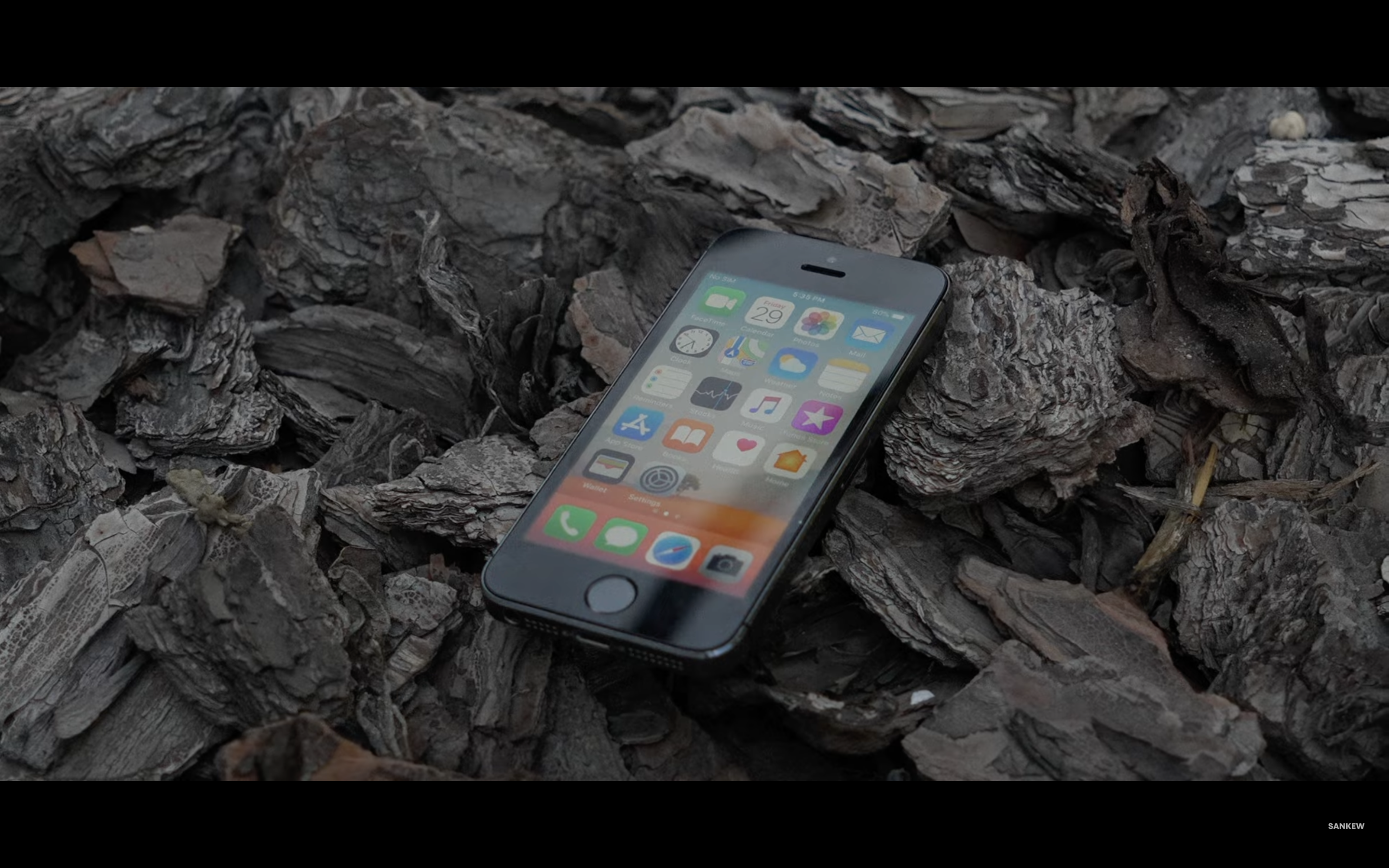 iphone on rocks