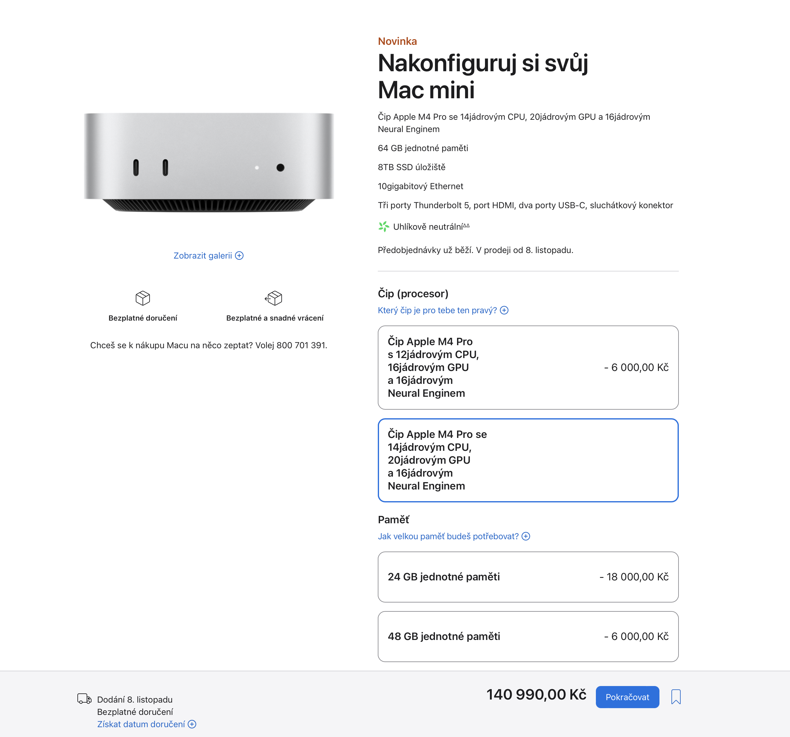 mac mini configuration options