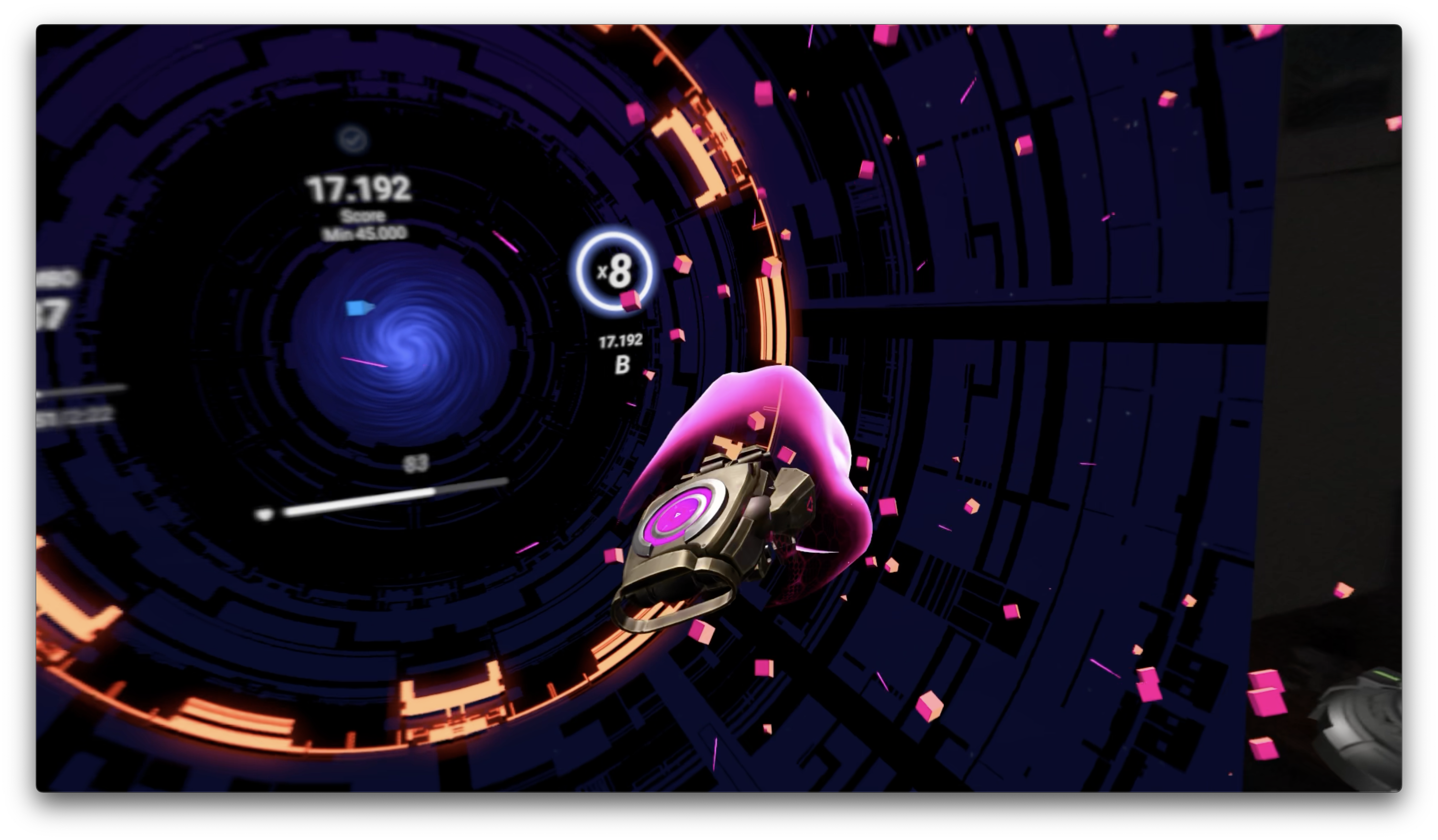 neon tunnel spacecraft