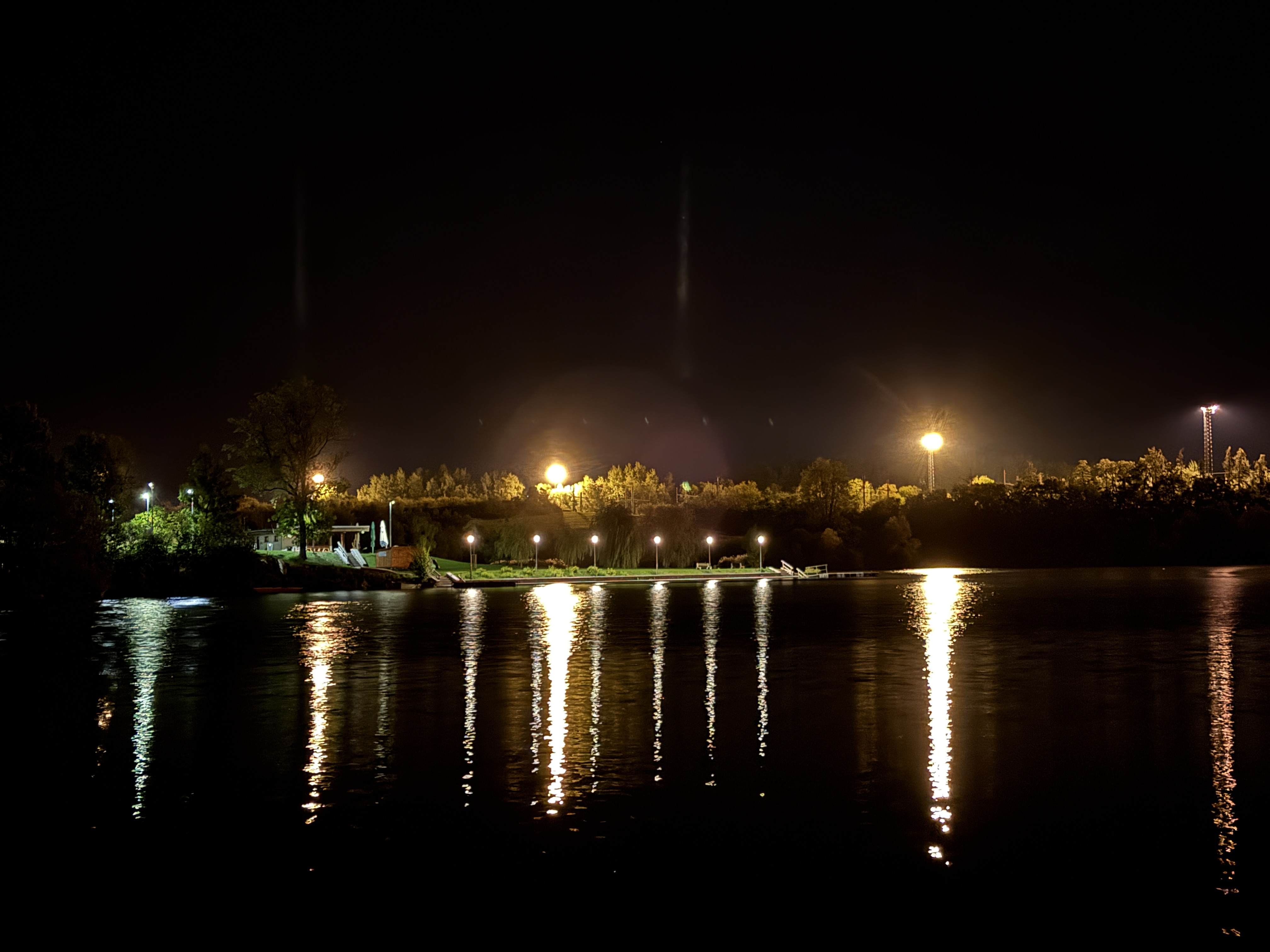 reflections water night