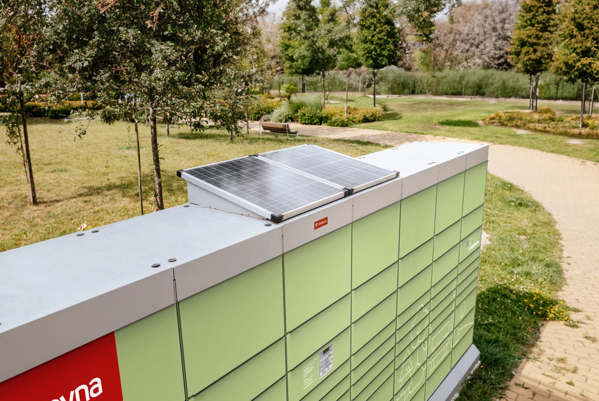 solar panel on locker