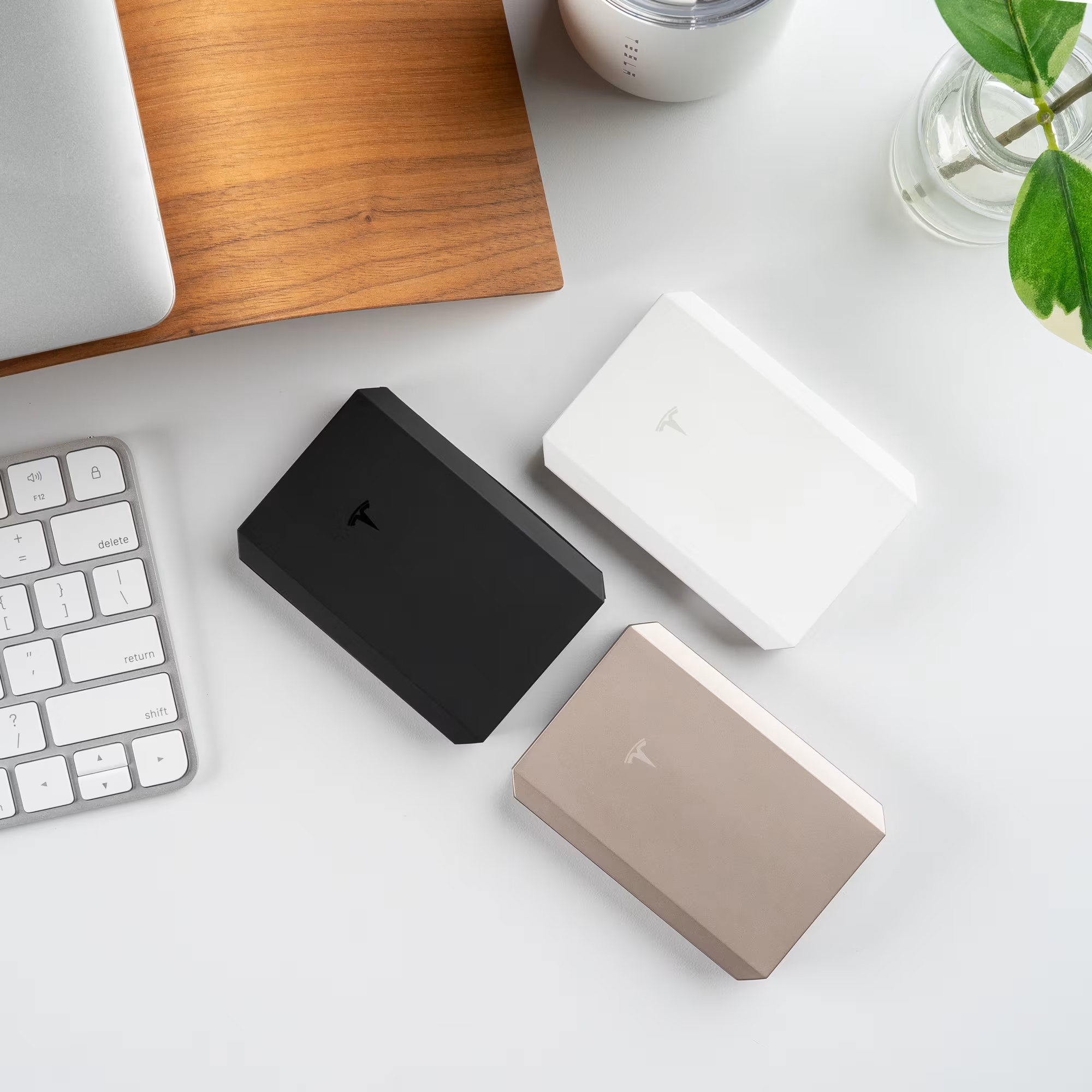tesla power banks on desk