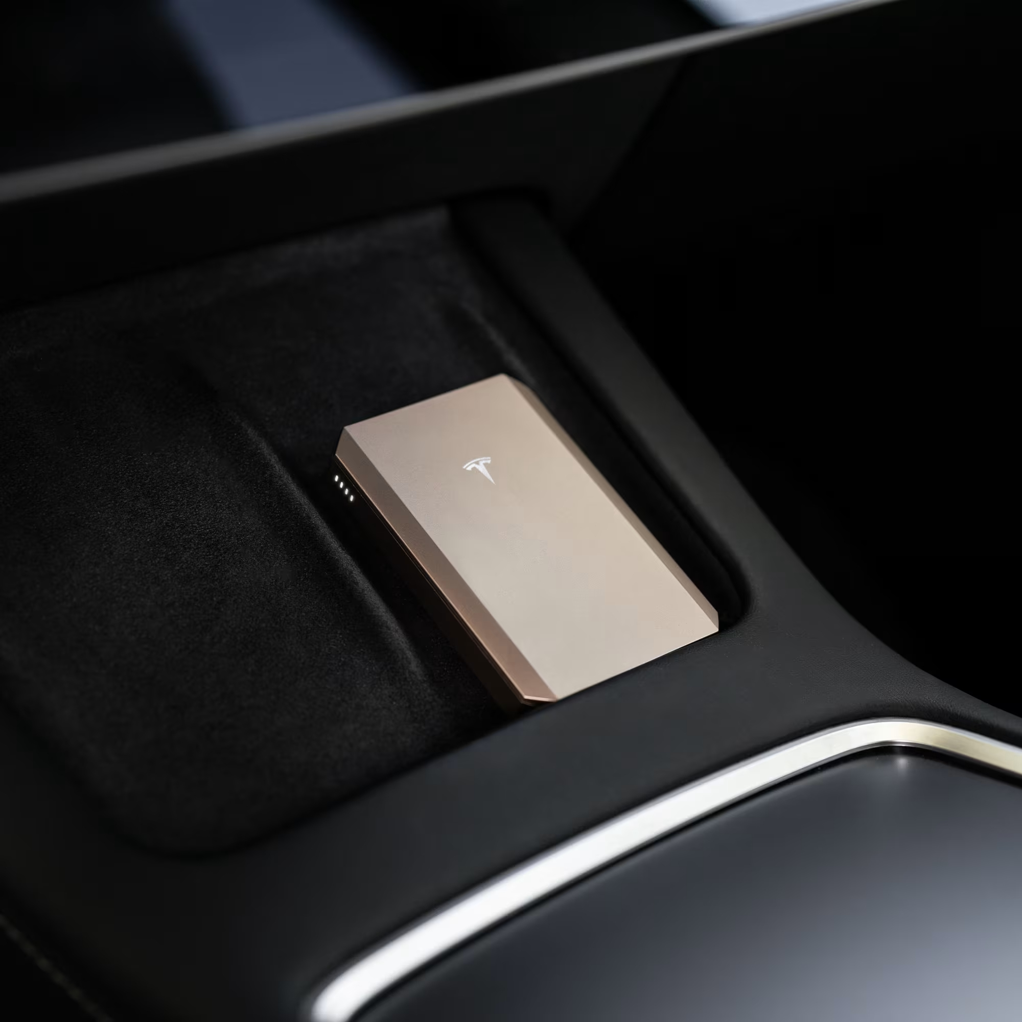tesla wireless charger console