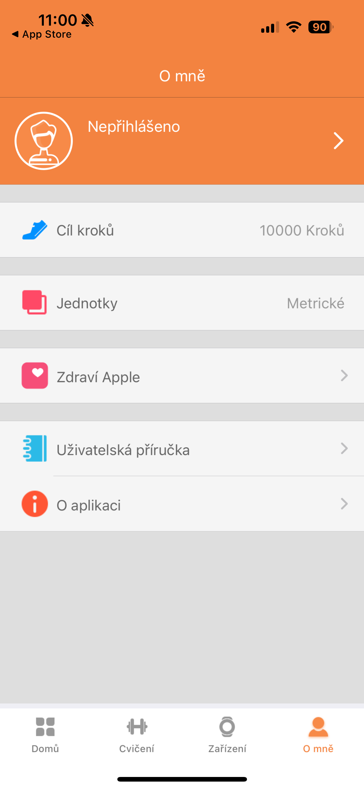 app profile settings