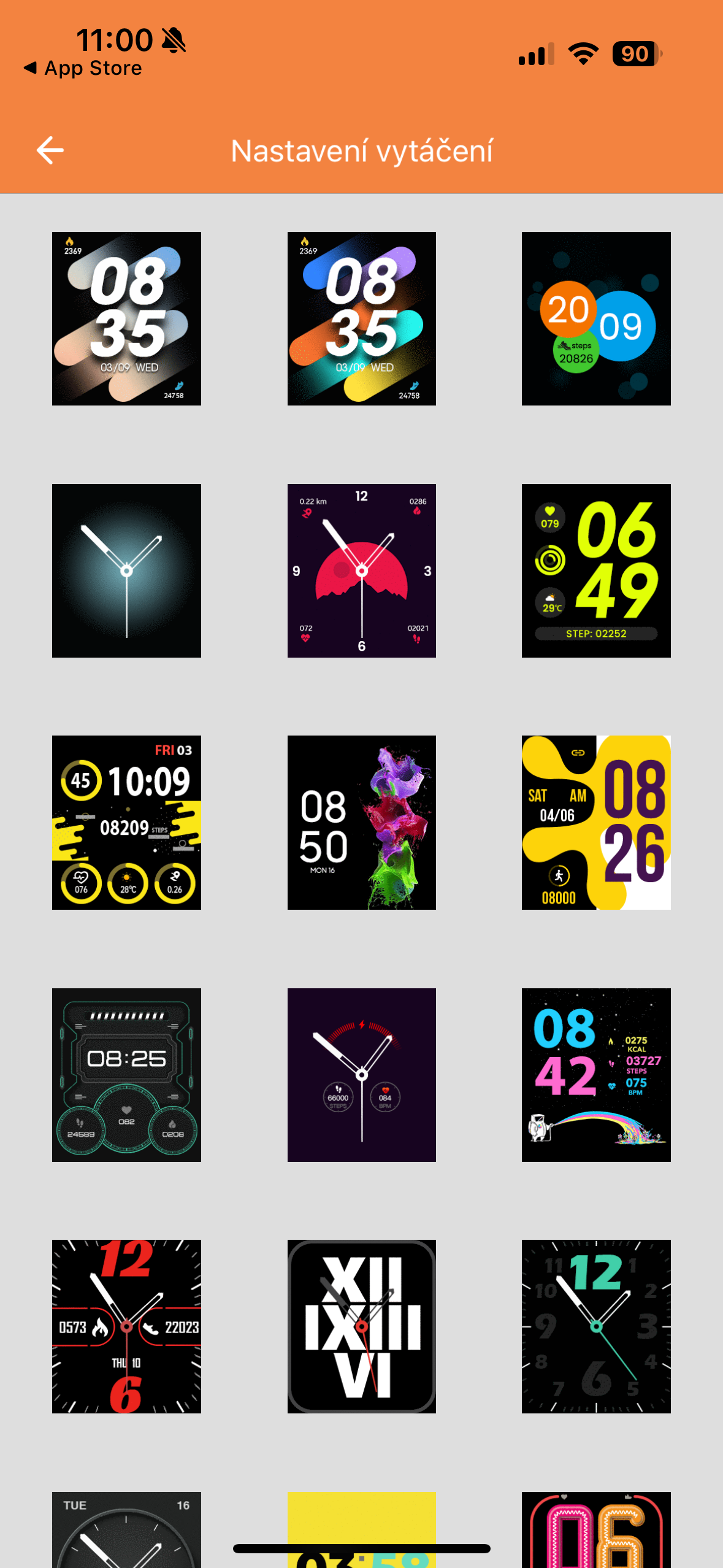 app watch faces selection
