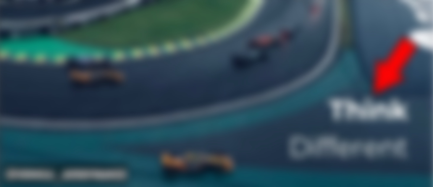 blurred race track think different