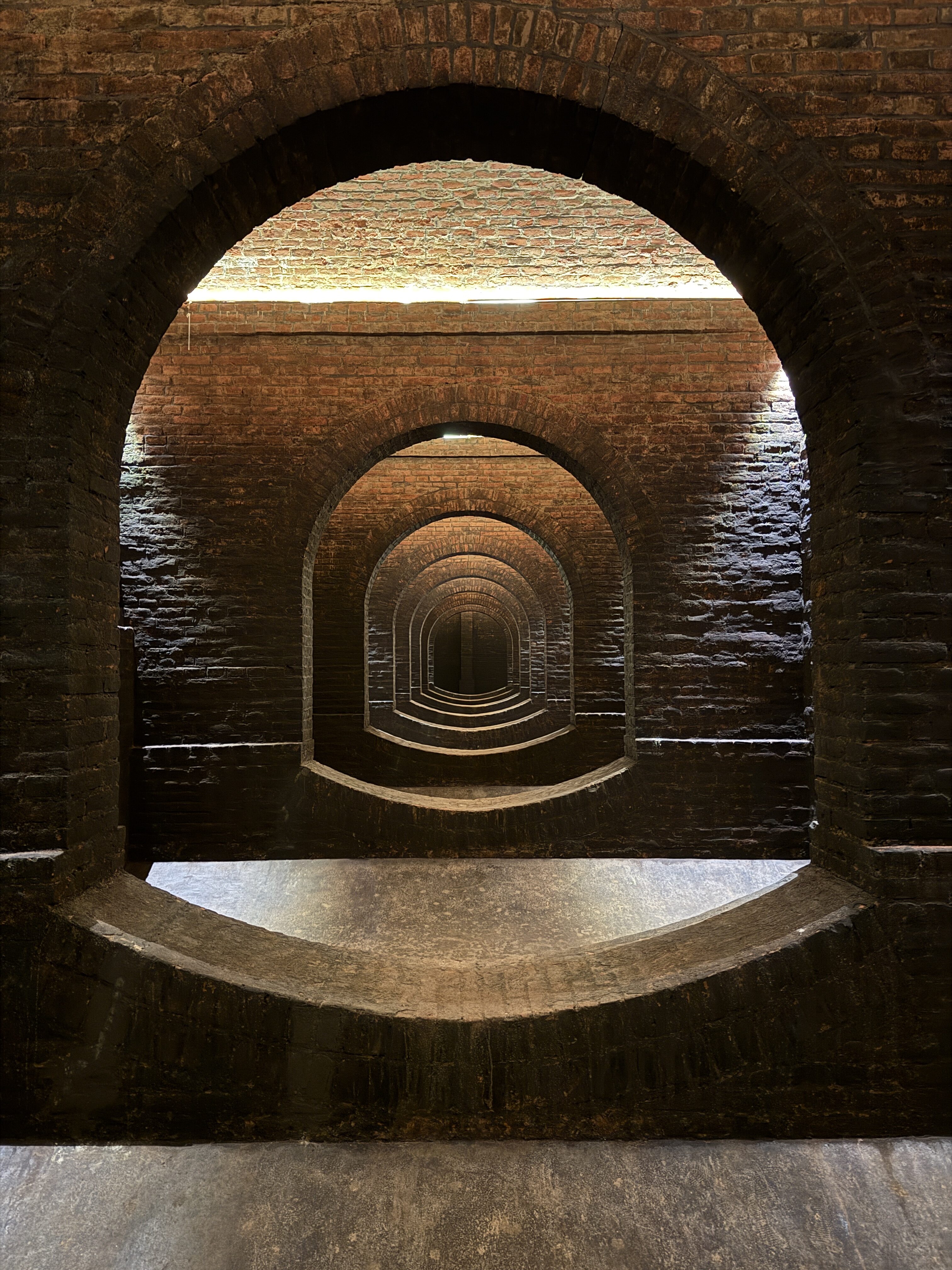 brick arched tunnel