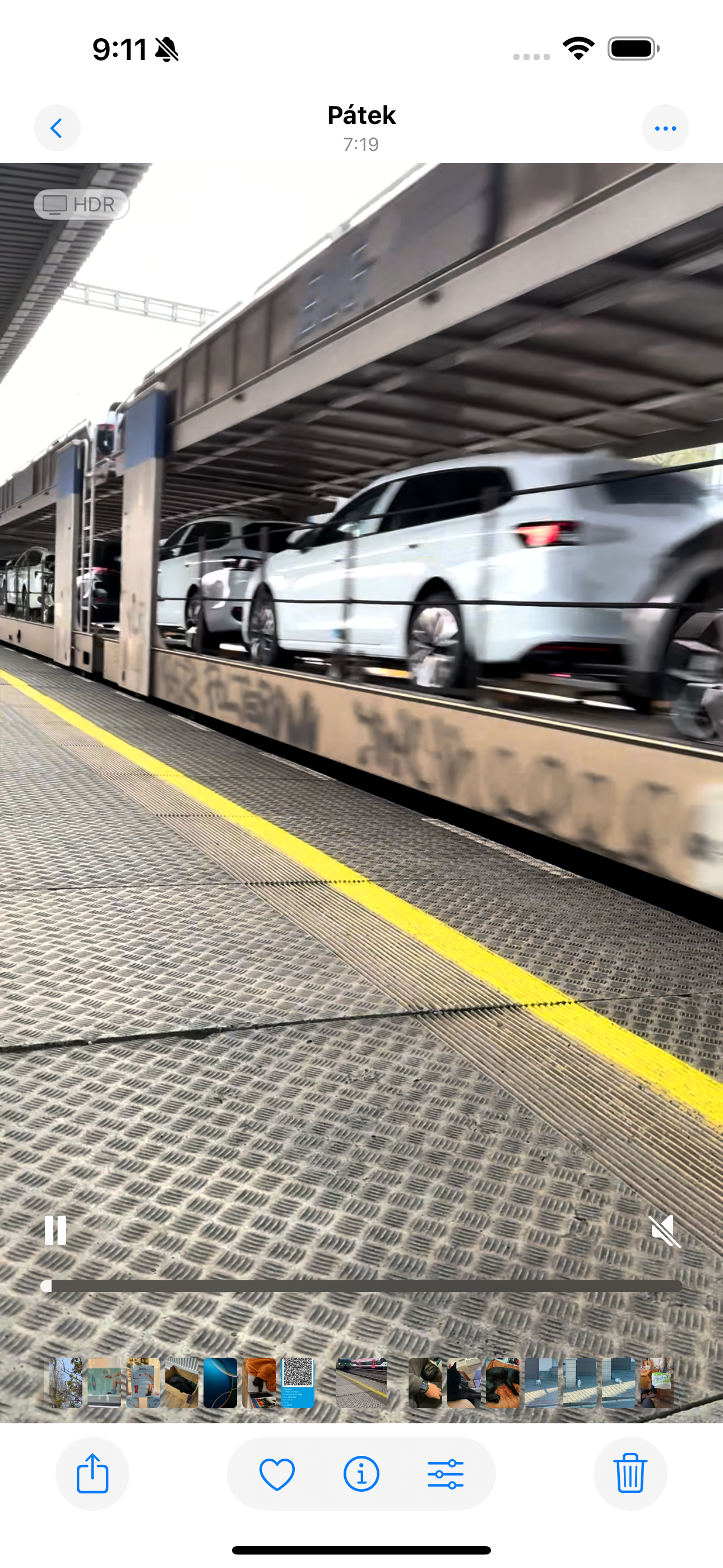 cars on train platform