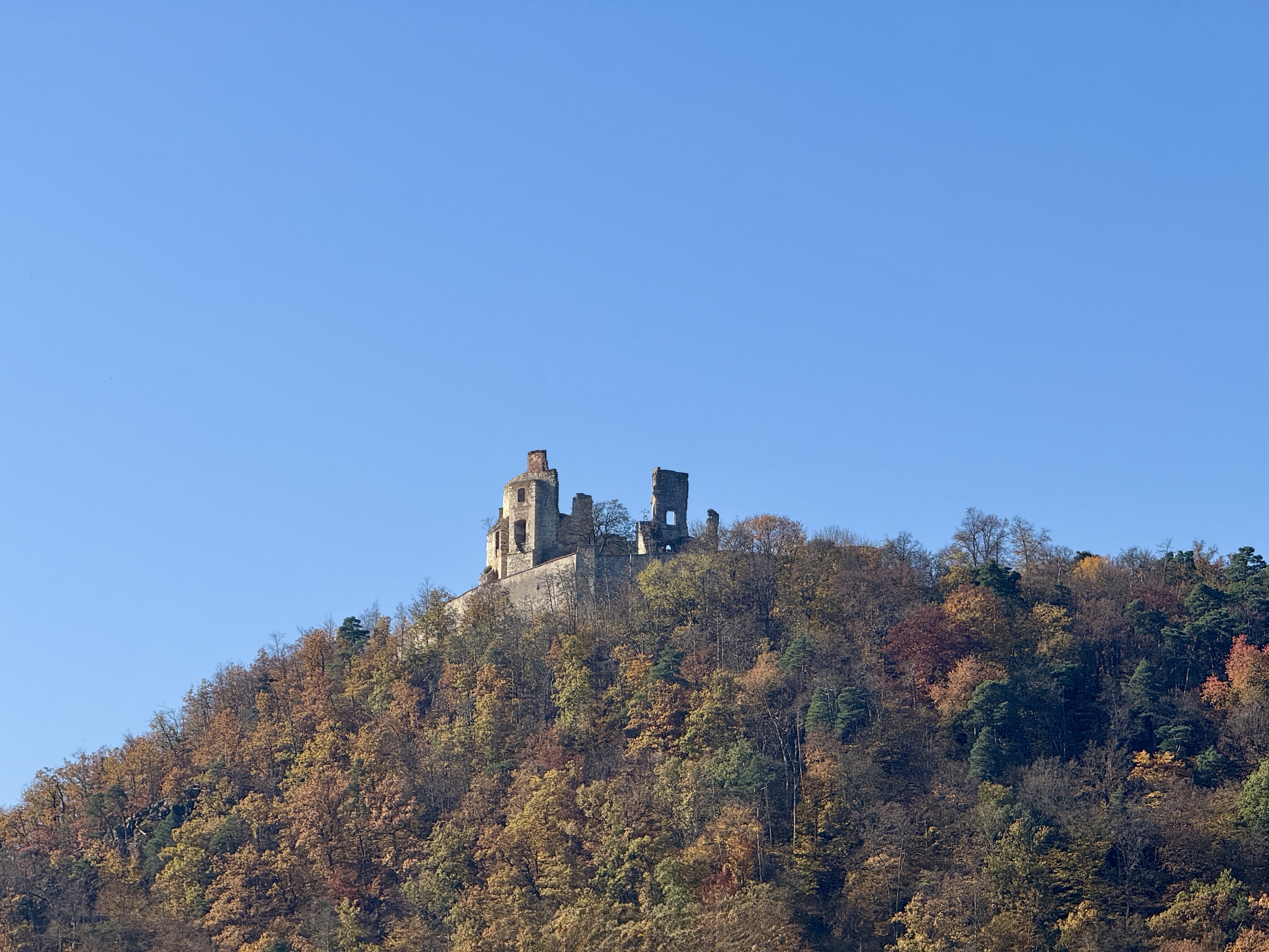 castle on hill blue sky