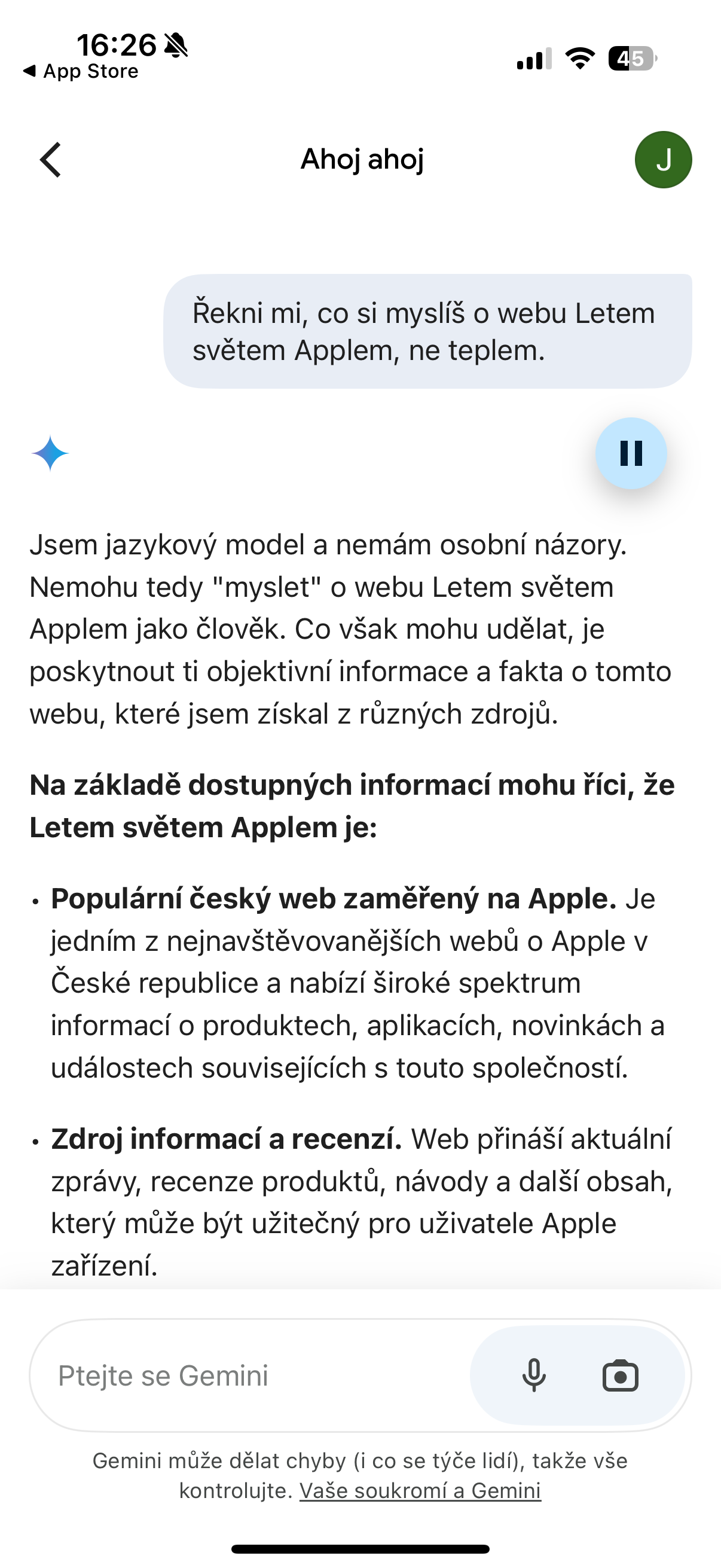 chatbot conversation czech