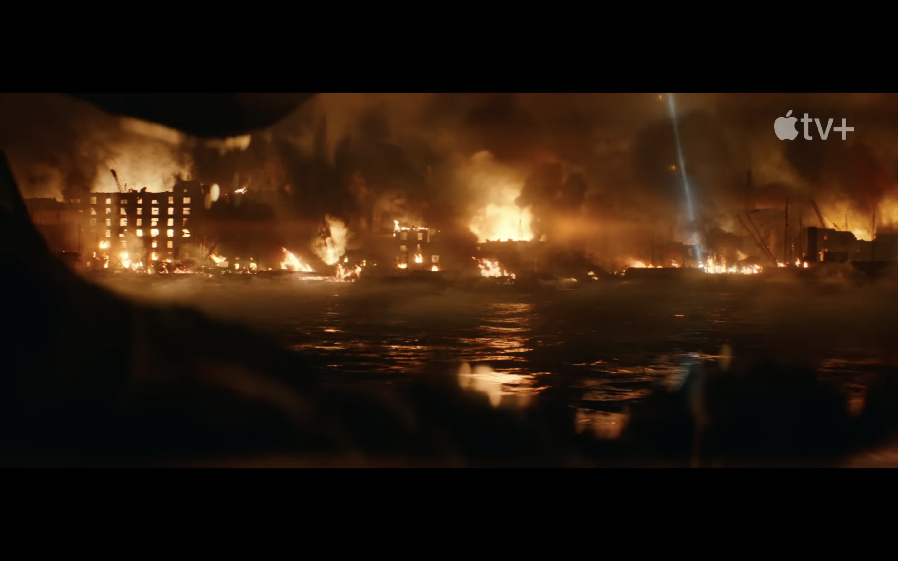 cityscape fire apple tv