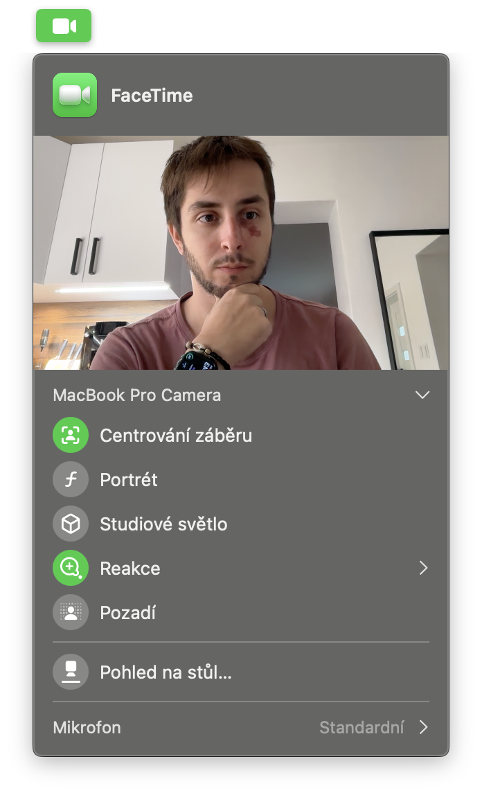 facetime options menu