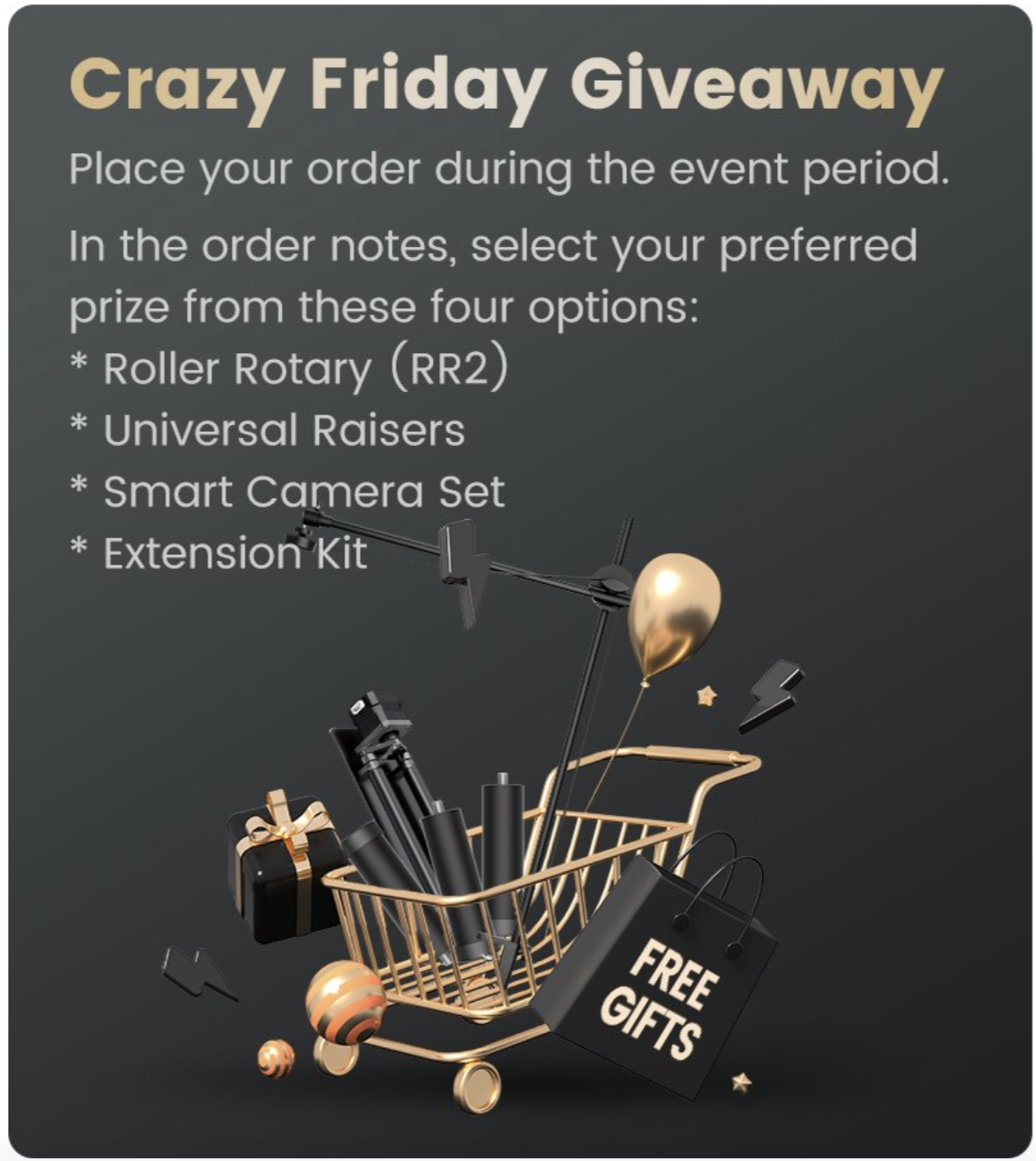 friday giveaway promotion