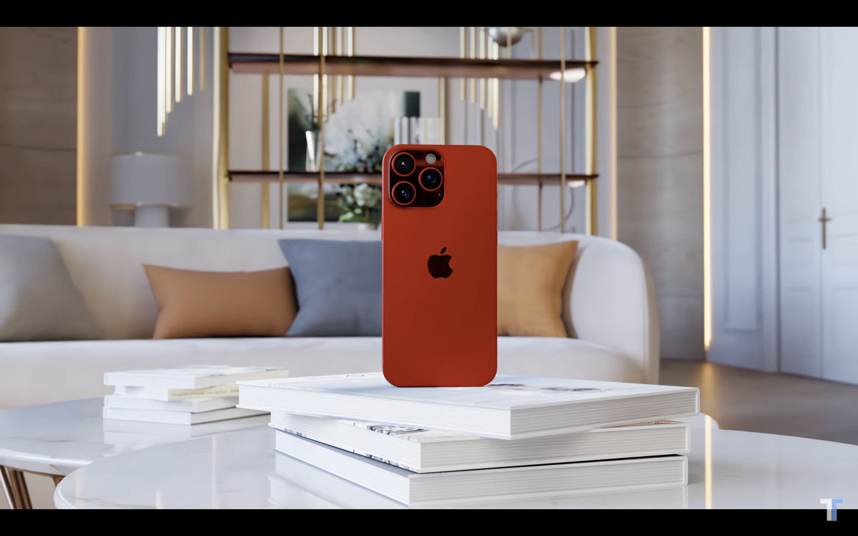 iphone on books in modern room