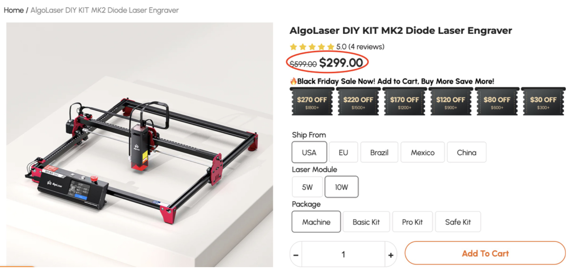 laser engraver product page