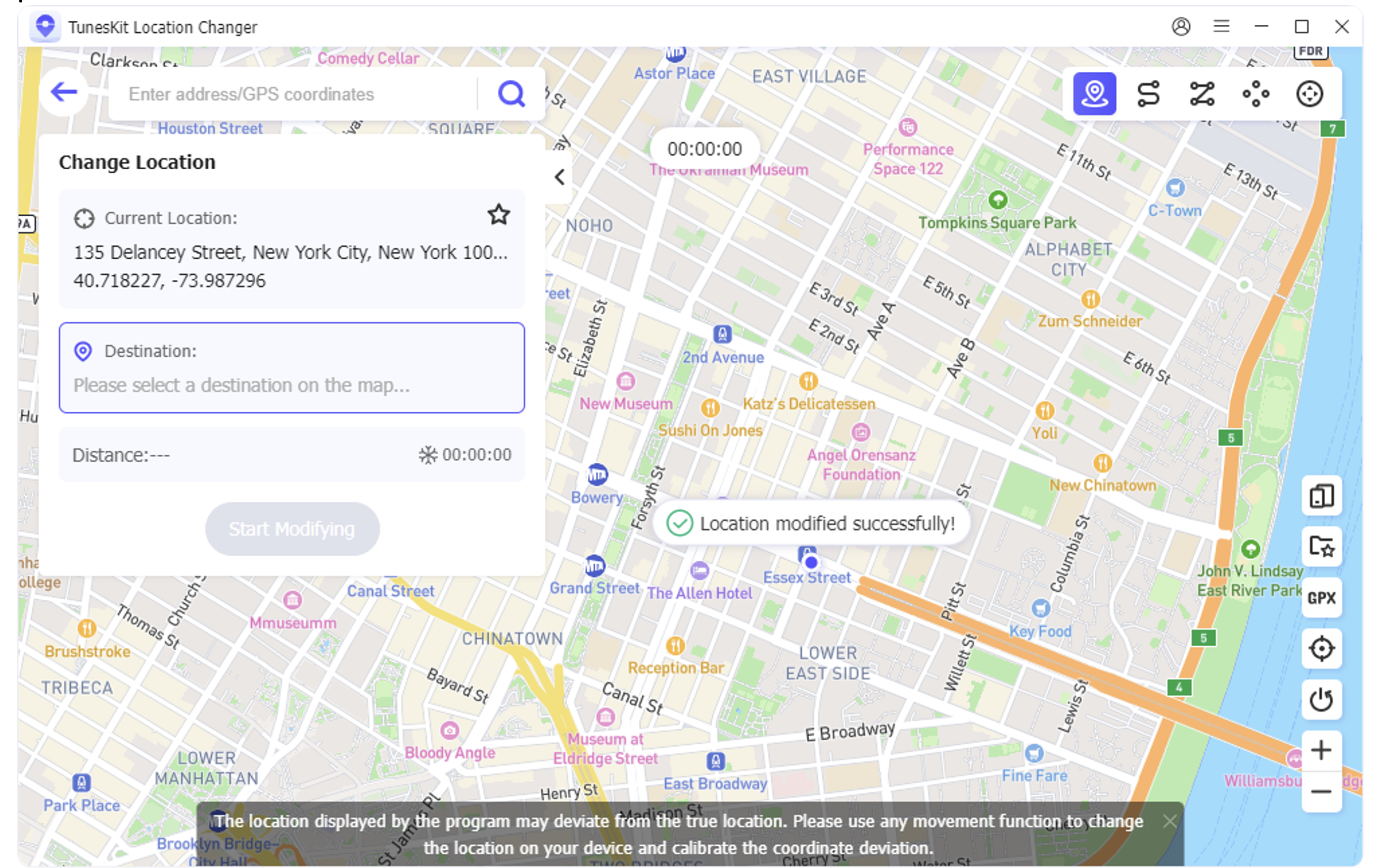 map location change software