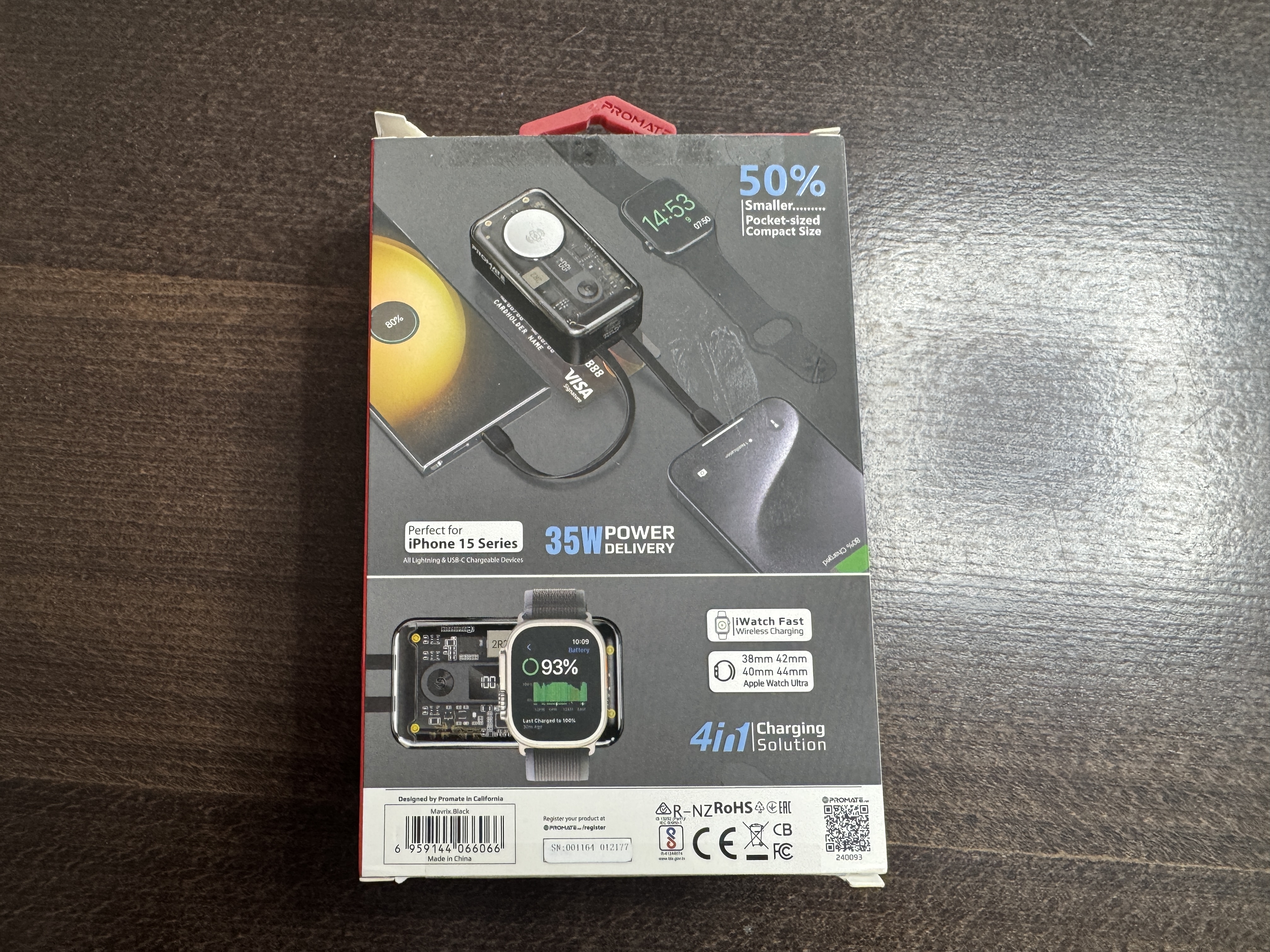 promate power bank back