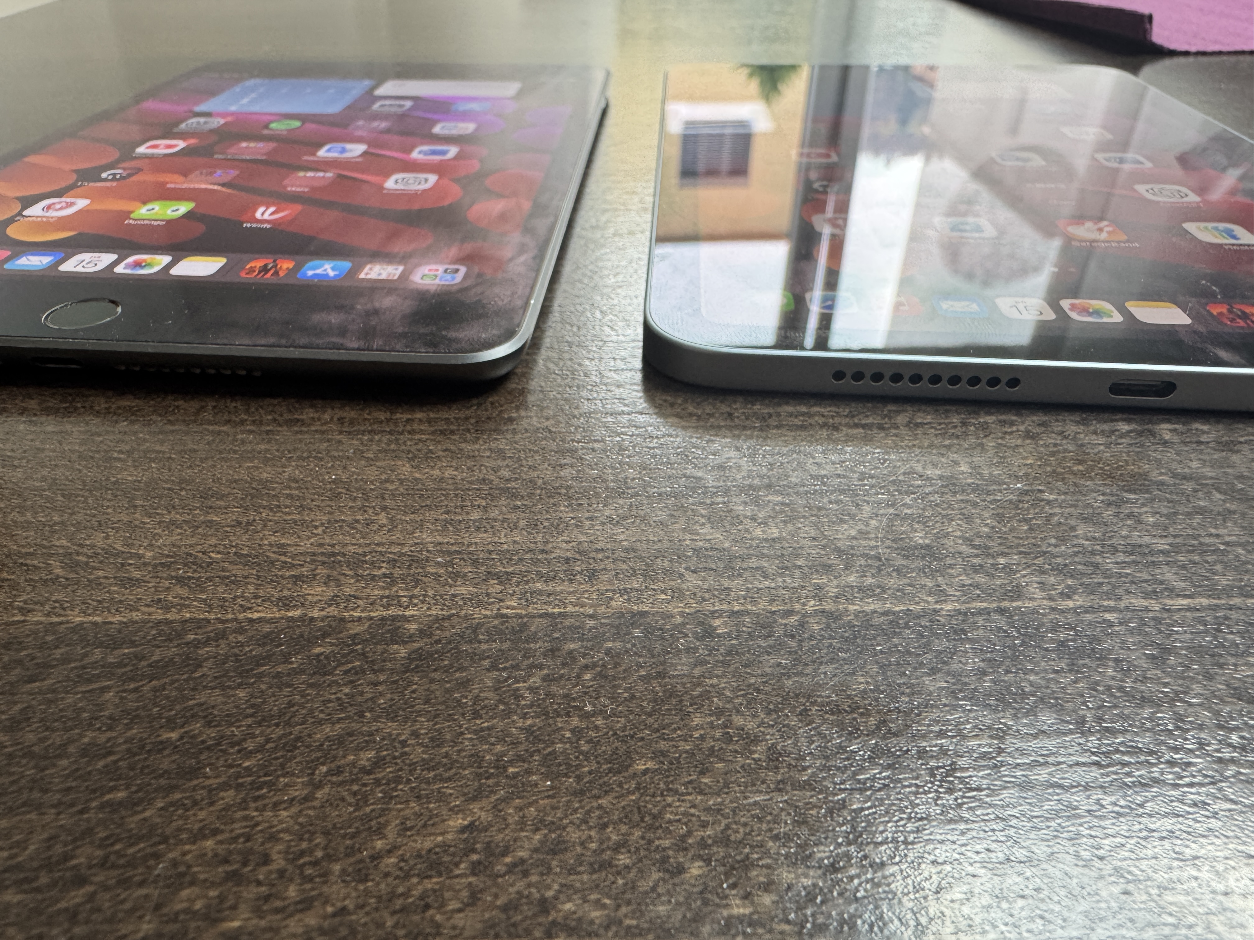 side view of two ipads