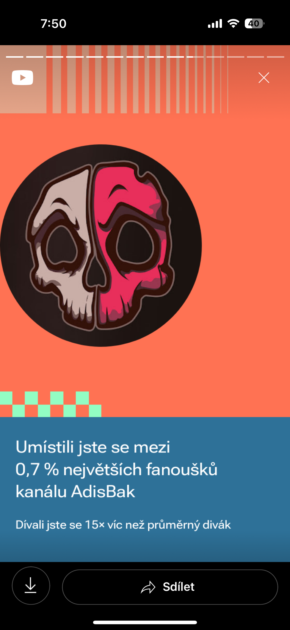 skull logo on orange background