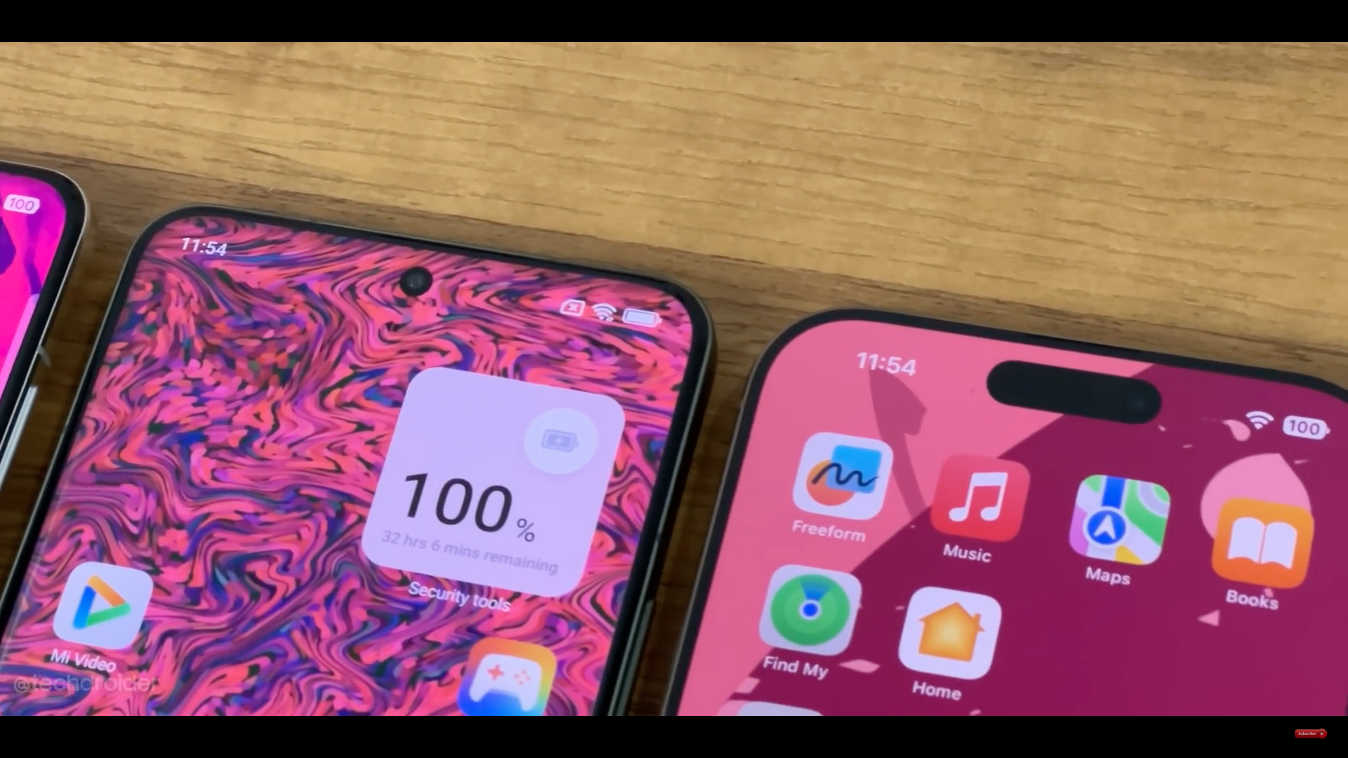 smartphone battery and apps display