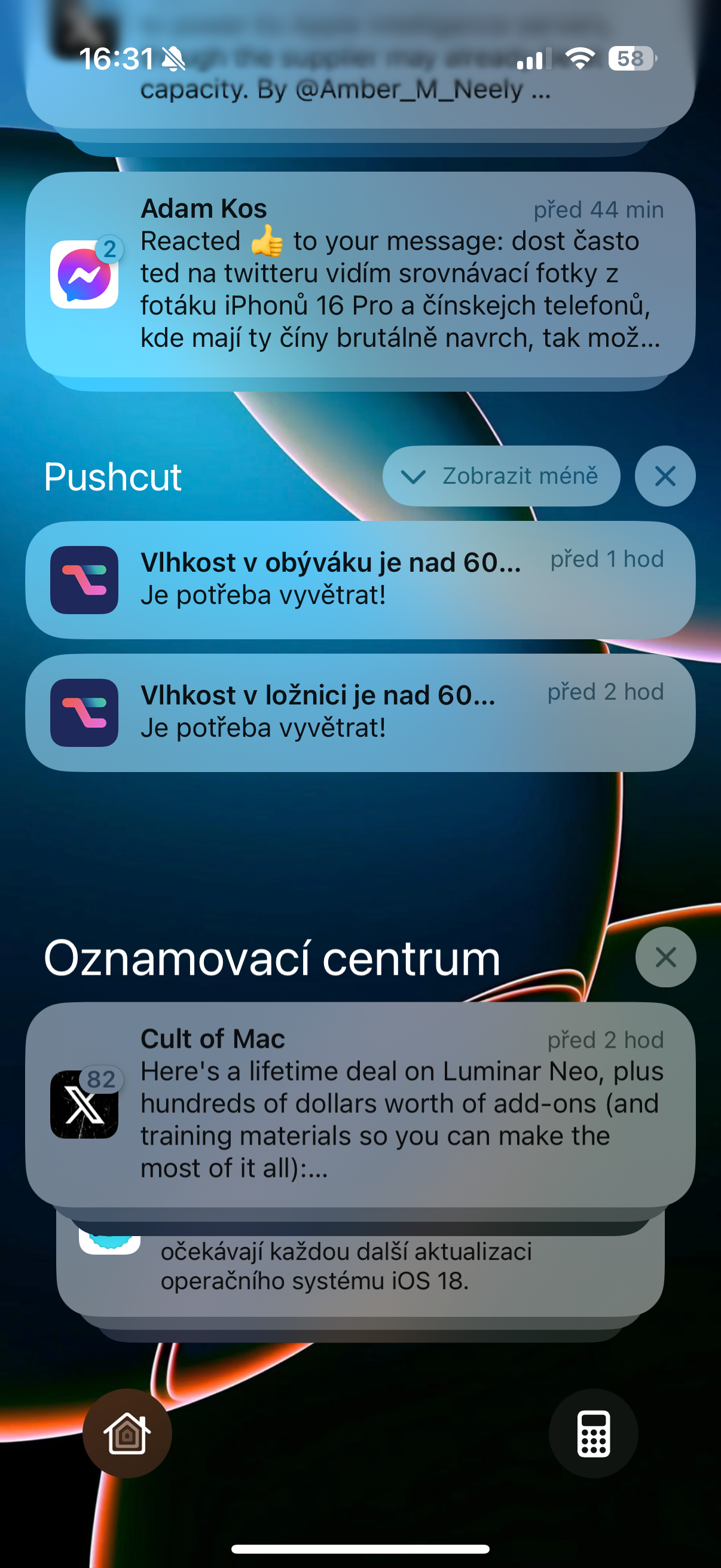 smartphone notification center