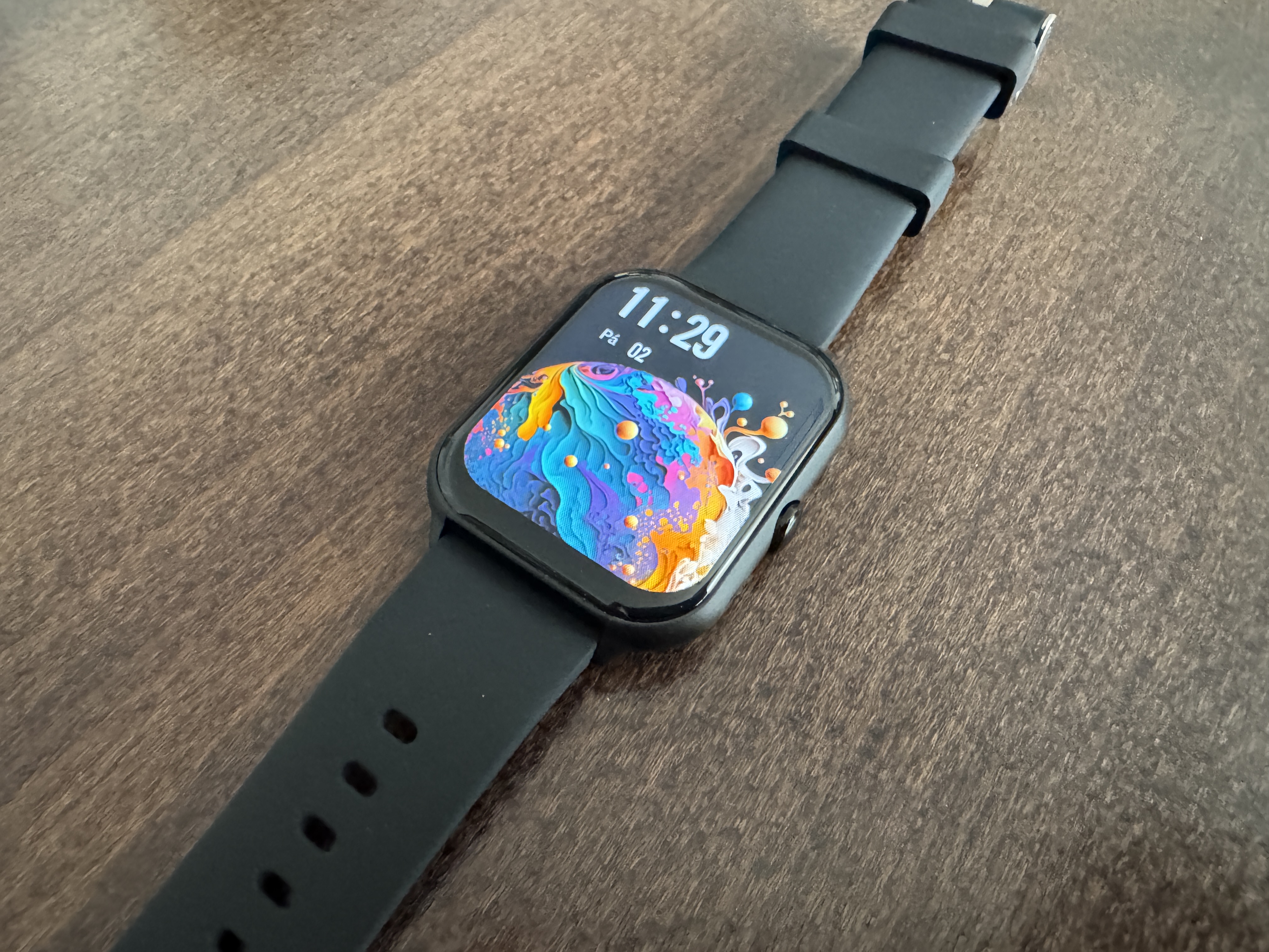 smartwatch on table closeup