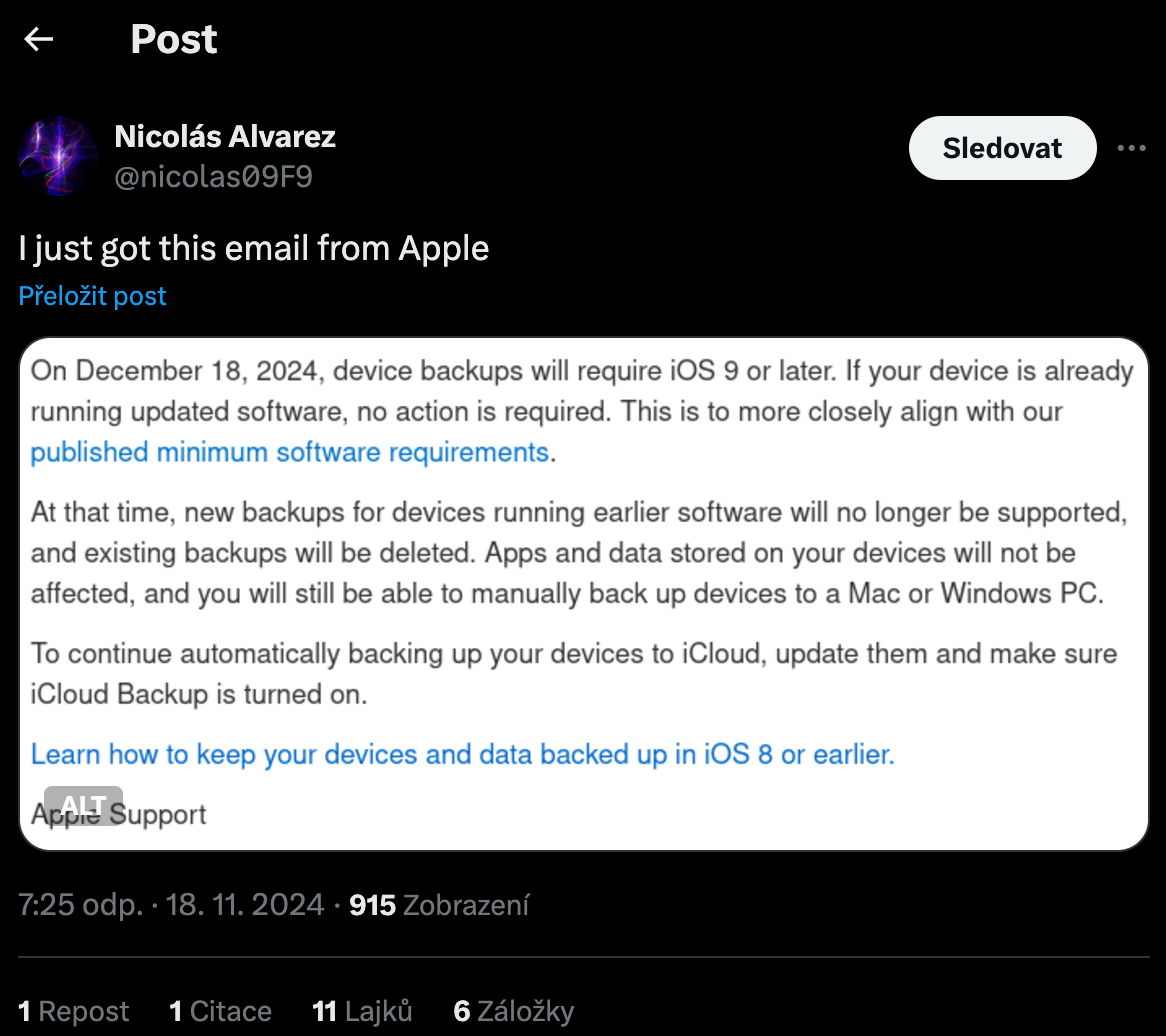 twitter apple email notification