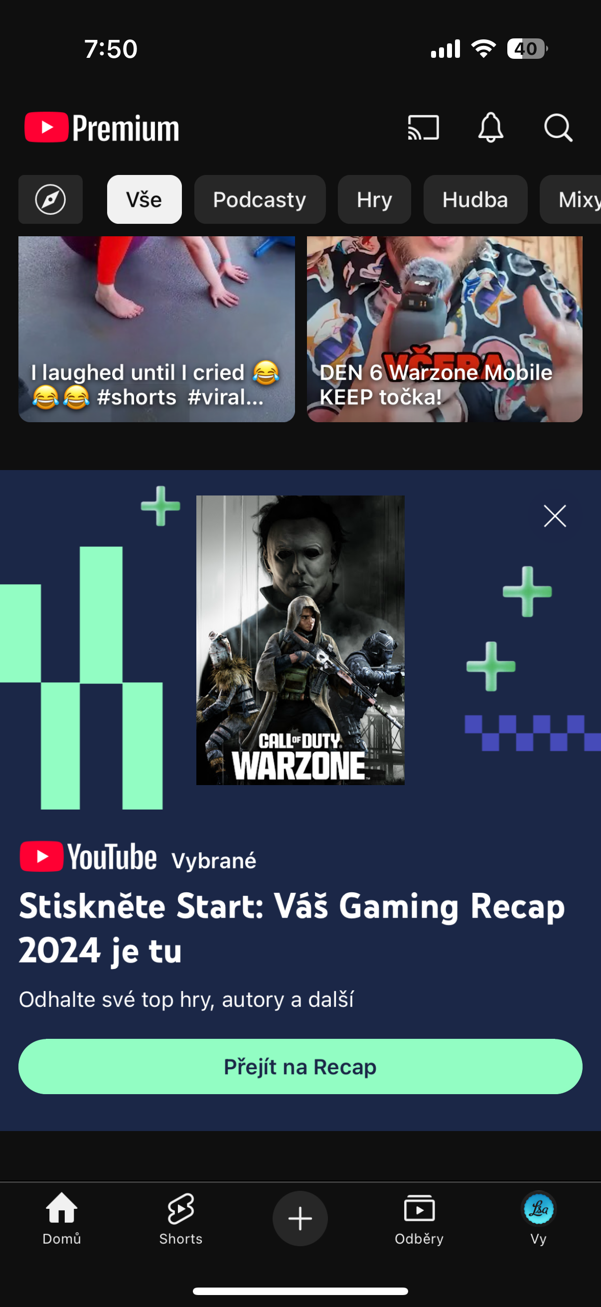 youtube gaming recap home