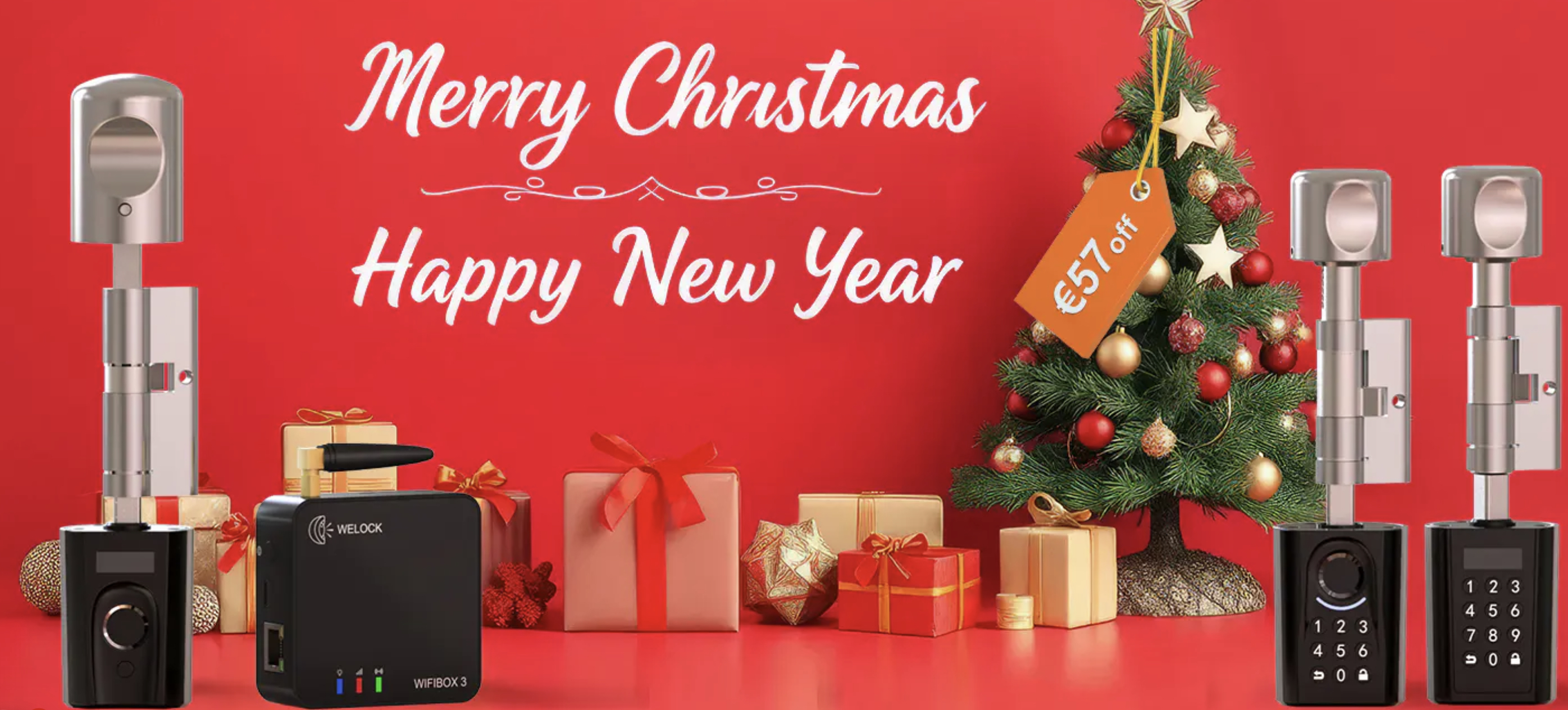 christmas new year gifts display