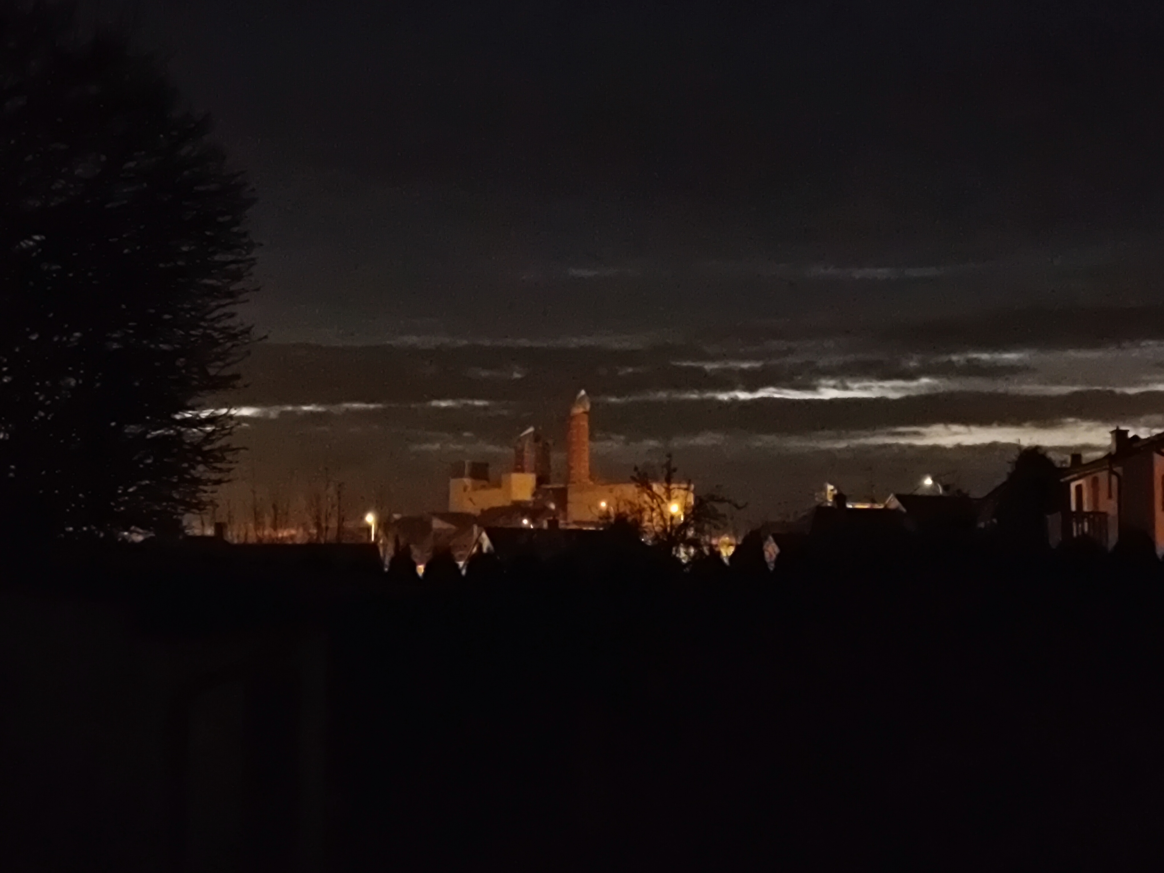 city lights at night