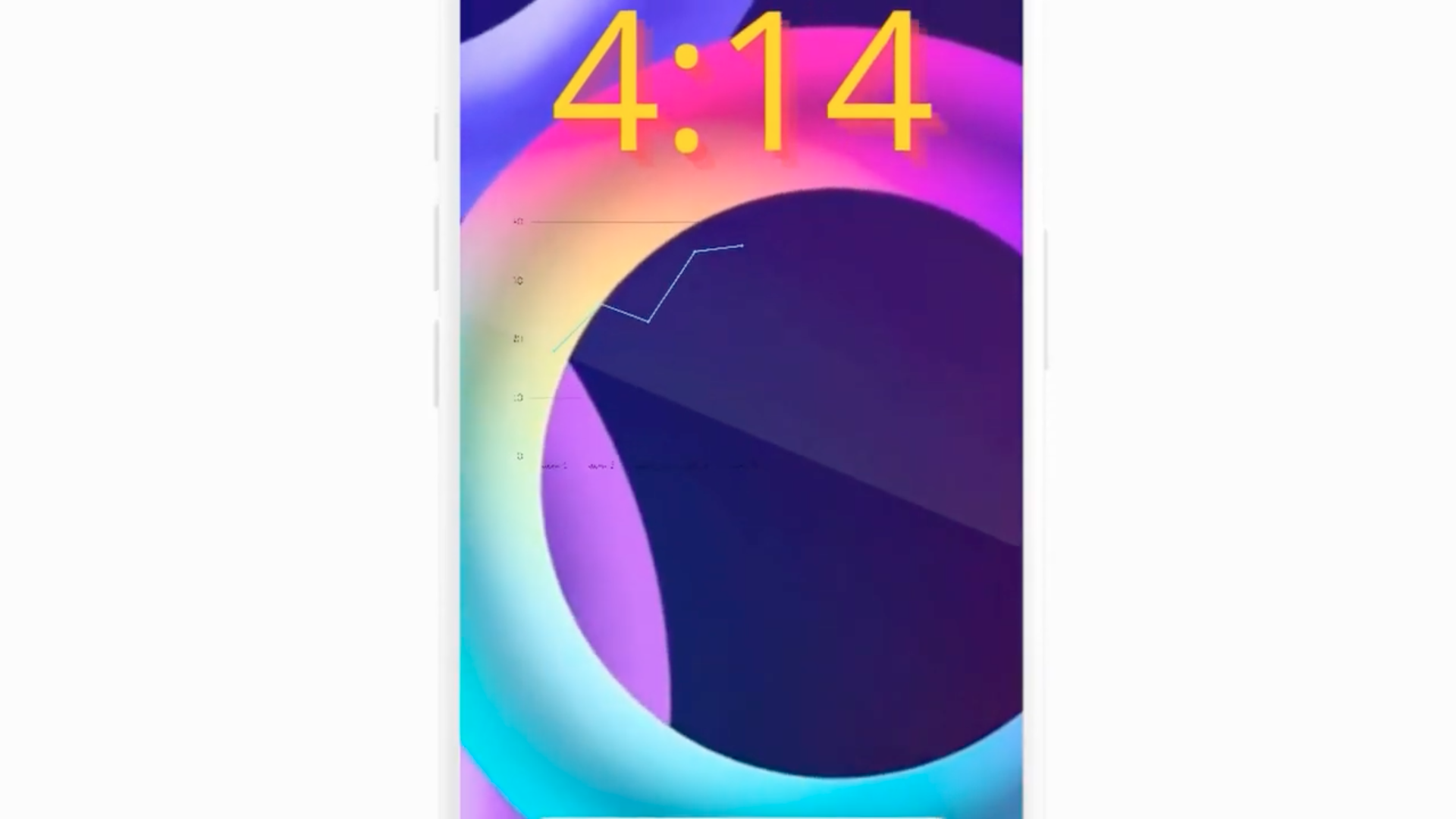 colorful phone clock display