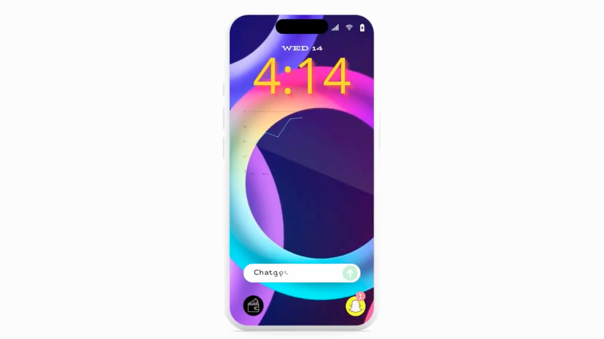 colorful smartphone display