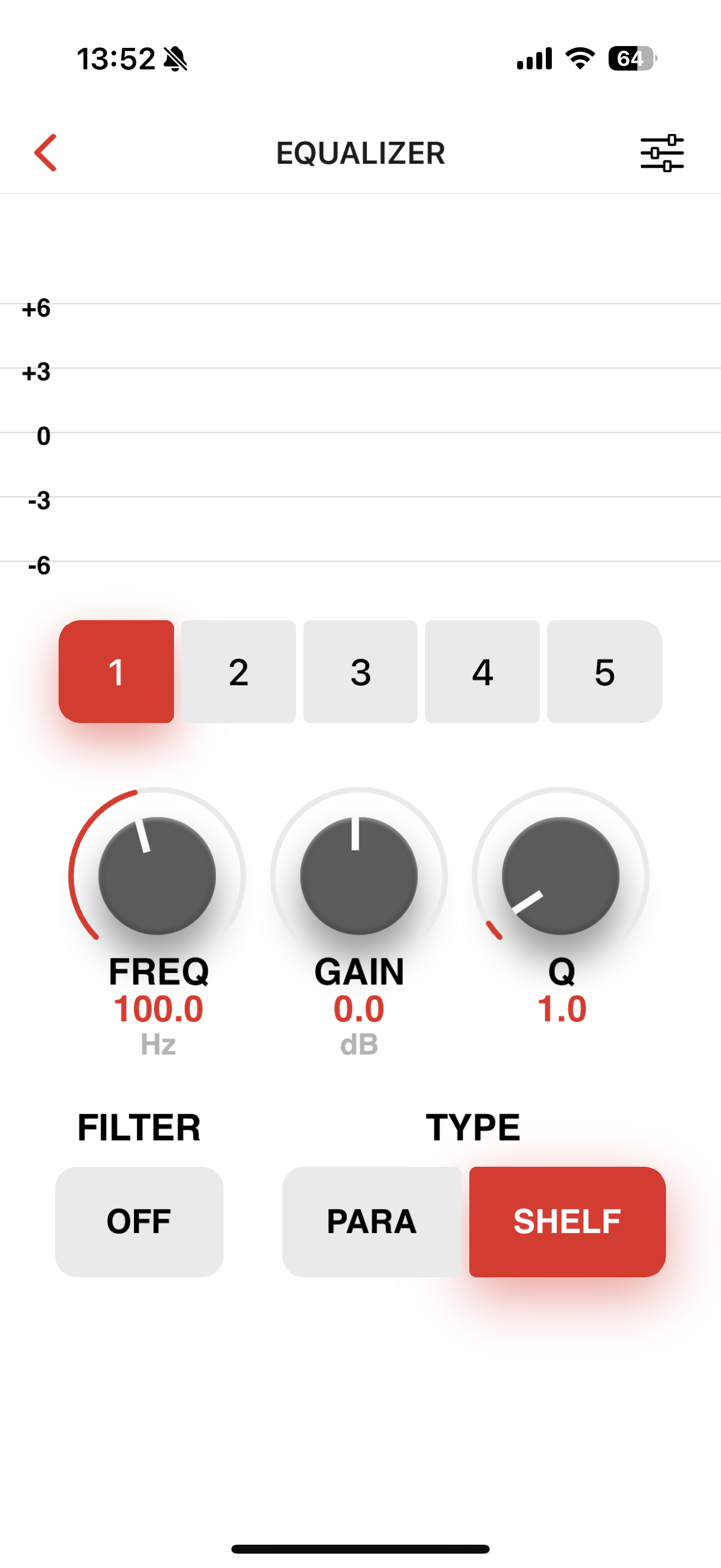 equalizer settings frequency adjustment